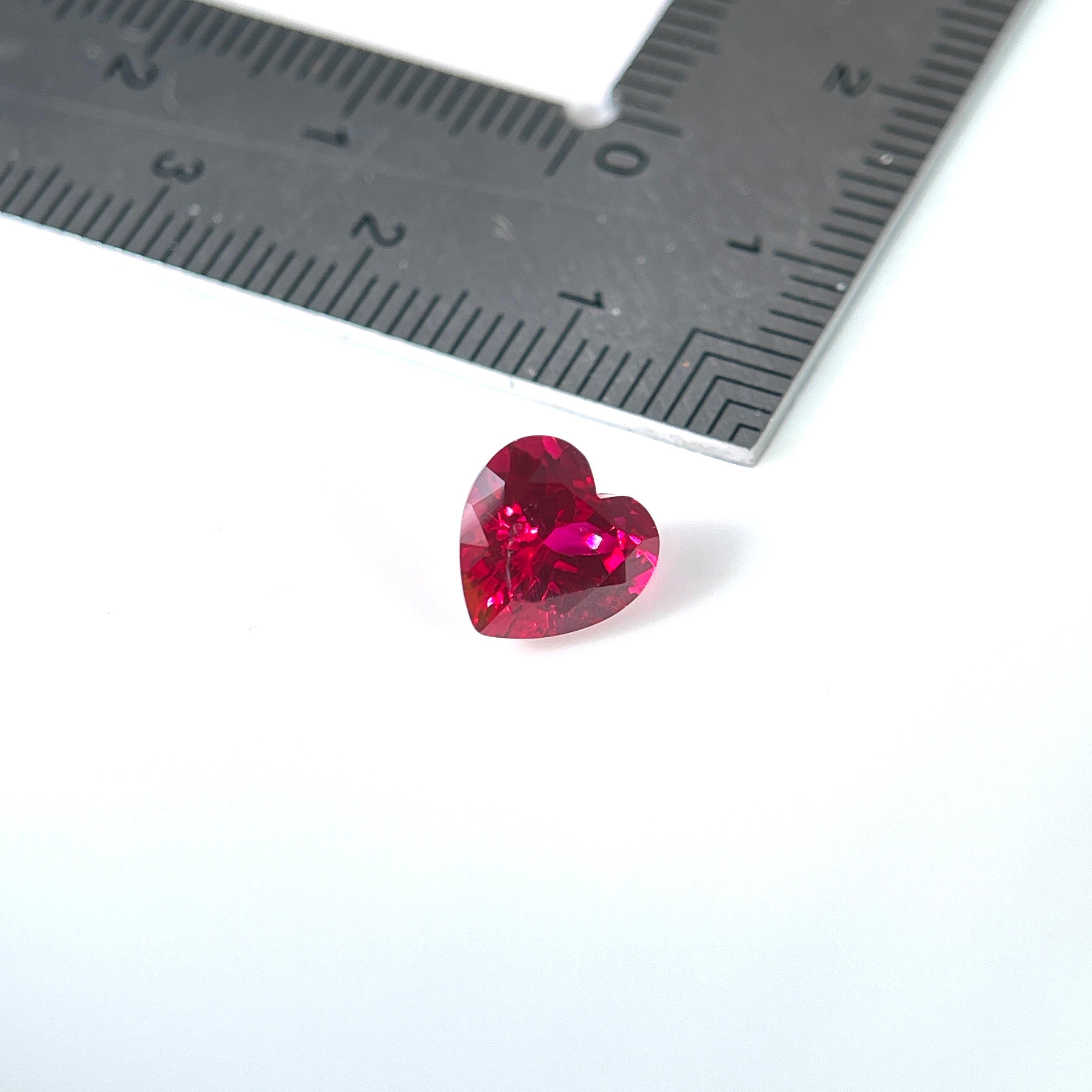 ~2.3ct Ruby | Heart Cut | 8 × 8 mm | Gemdrop® Verified