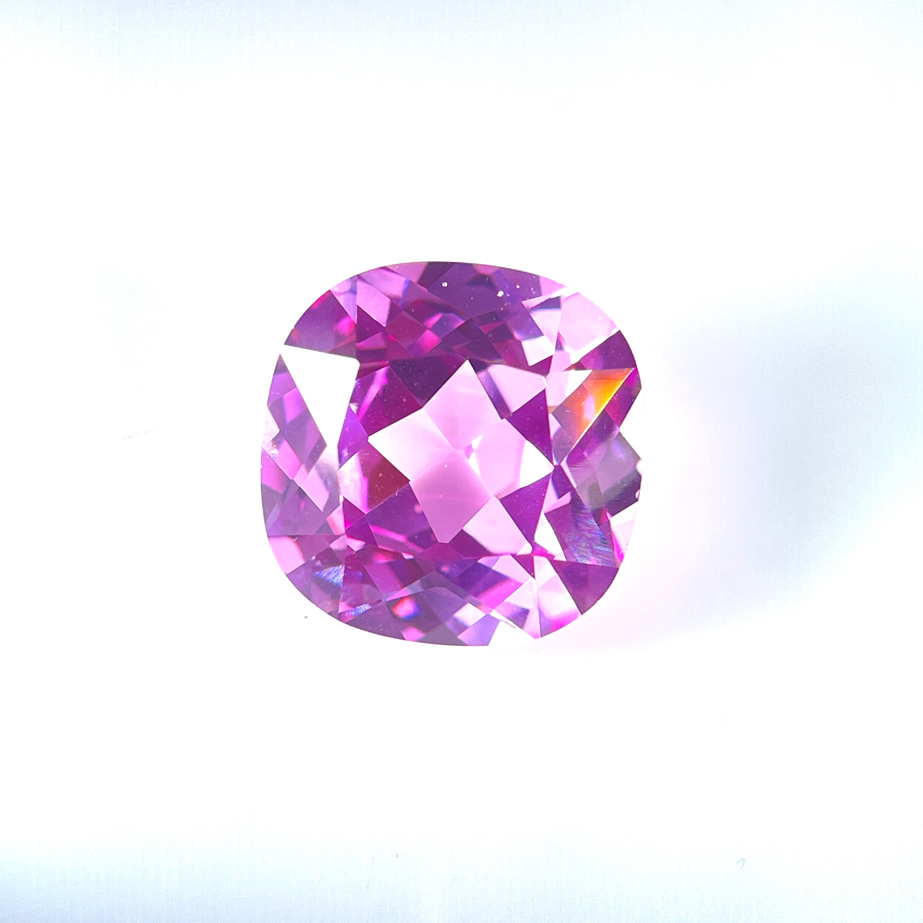 ~17ct Sakura Pink Sapphire | Cushion Cut | 15 × 15 mm | Gemdrop® Verified