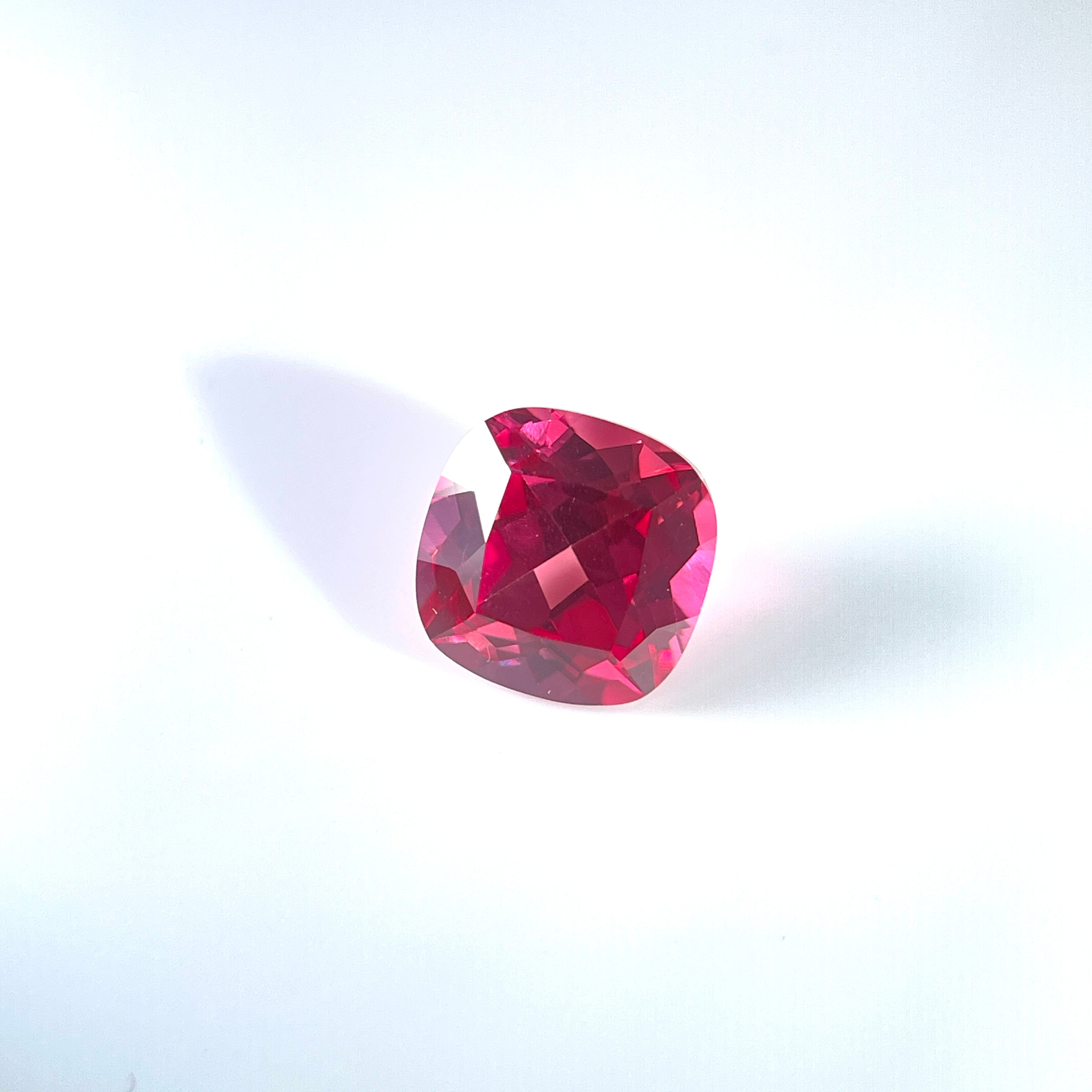 ~5ct Dark Padparadscha Sapphire | Cushion Cut | 10 × 10 mm | Gemdrop® Verified