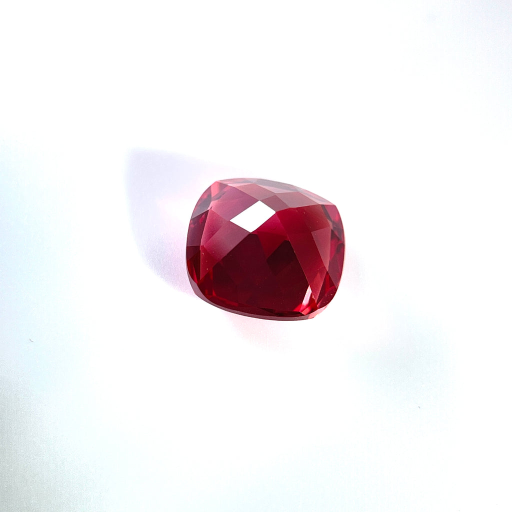 Saphir Padparadscha foncé ~5 ct | Taille coussin | 10 × 10 mm | Vérifié Gemdrop®