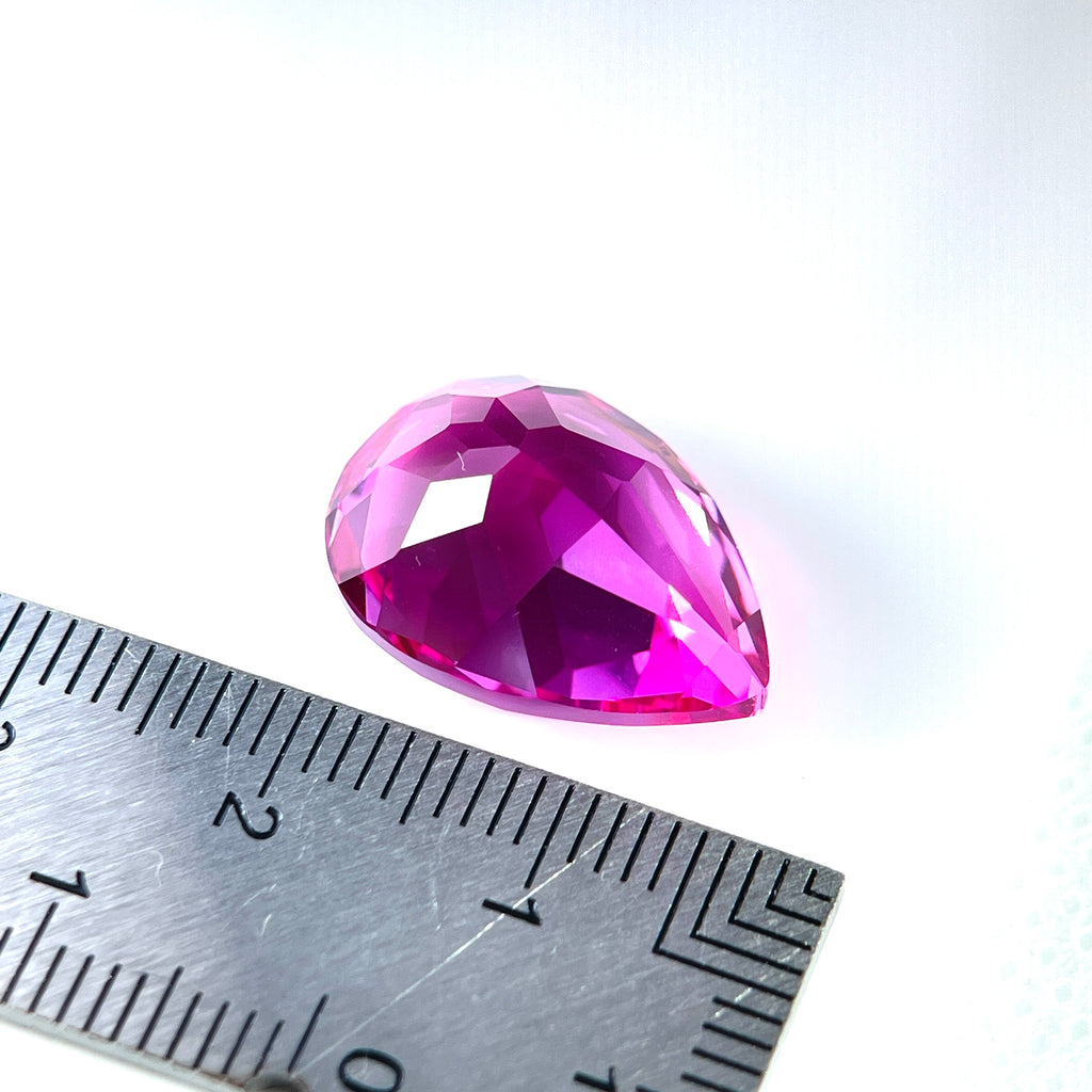~14ct Pink Sapphire | Drop Cut | 13 × 18 mm | Gemdrop® Verified