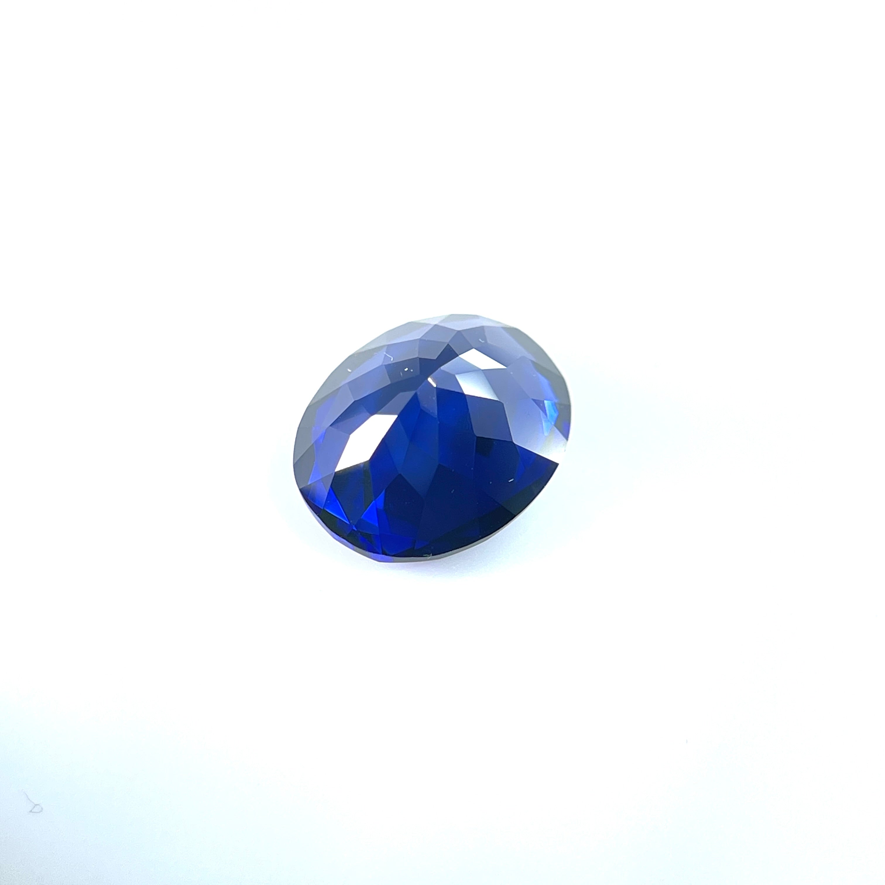~6ct Cornflower Blue Sapphire | Oval Cut | 10 × 12 mm | Gemdrop® Verified