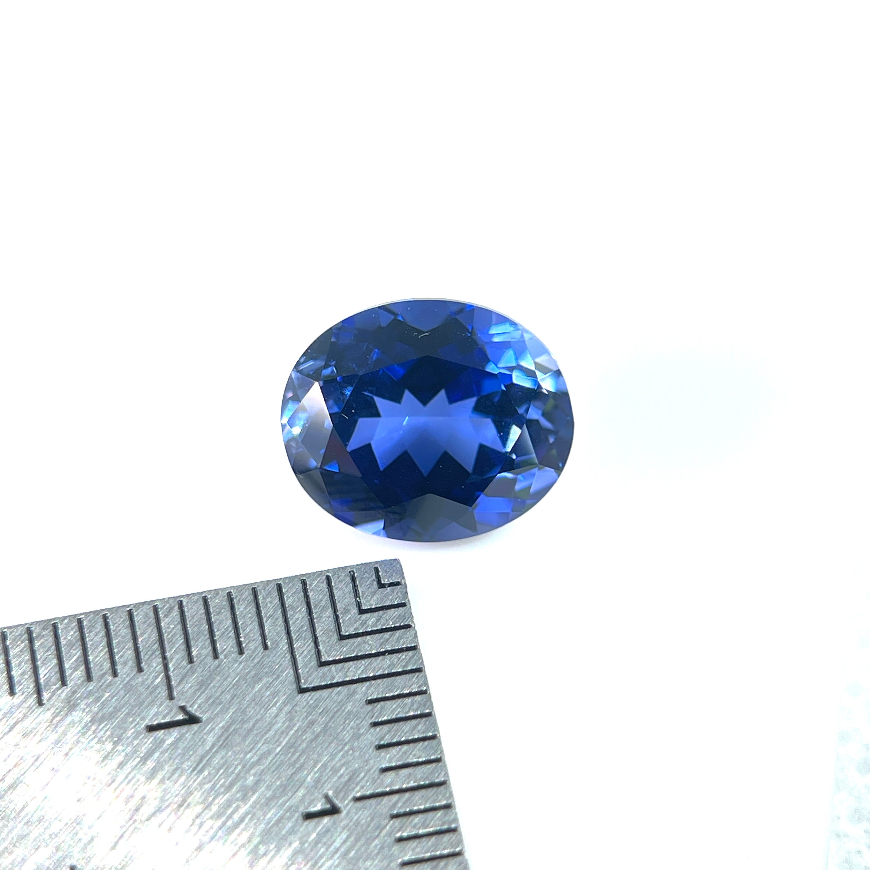 ~6ct Cornflower Blue Sapphire | Oval Cut | 10 × 12 mm | Gemdrop® Verified