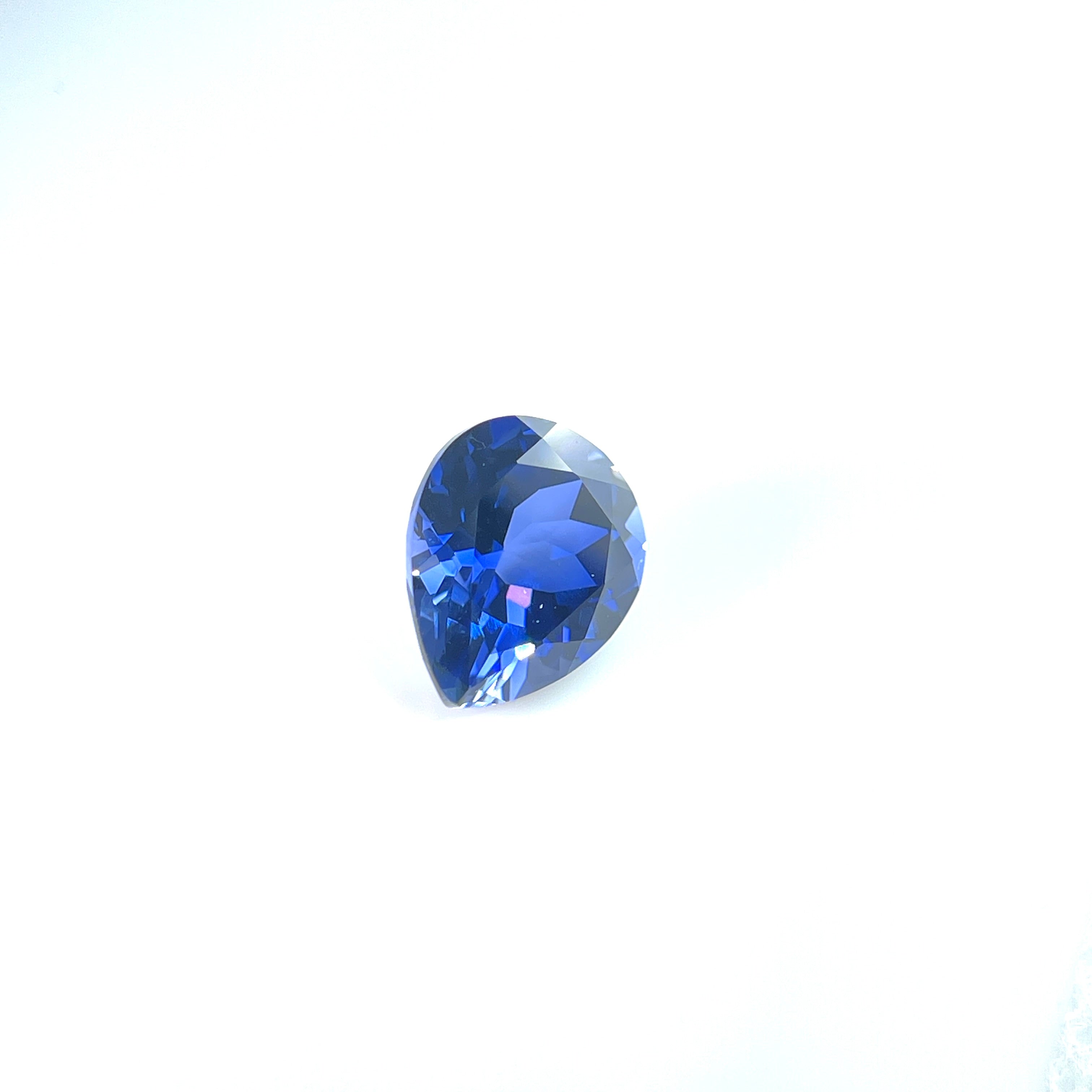 ~5ct Cornflower Blue Sapphire | Drop Cut | 10 × 12 mm | Gemdrop® Verified
