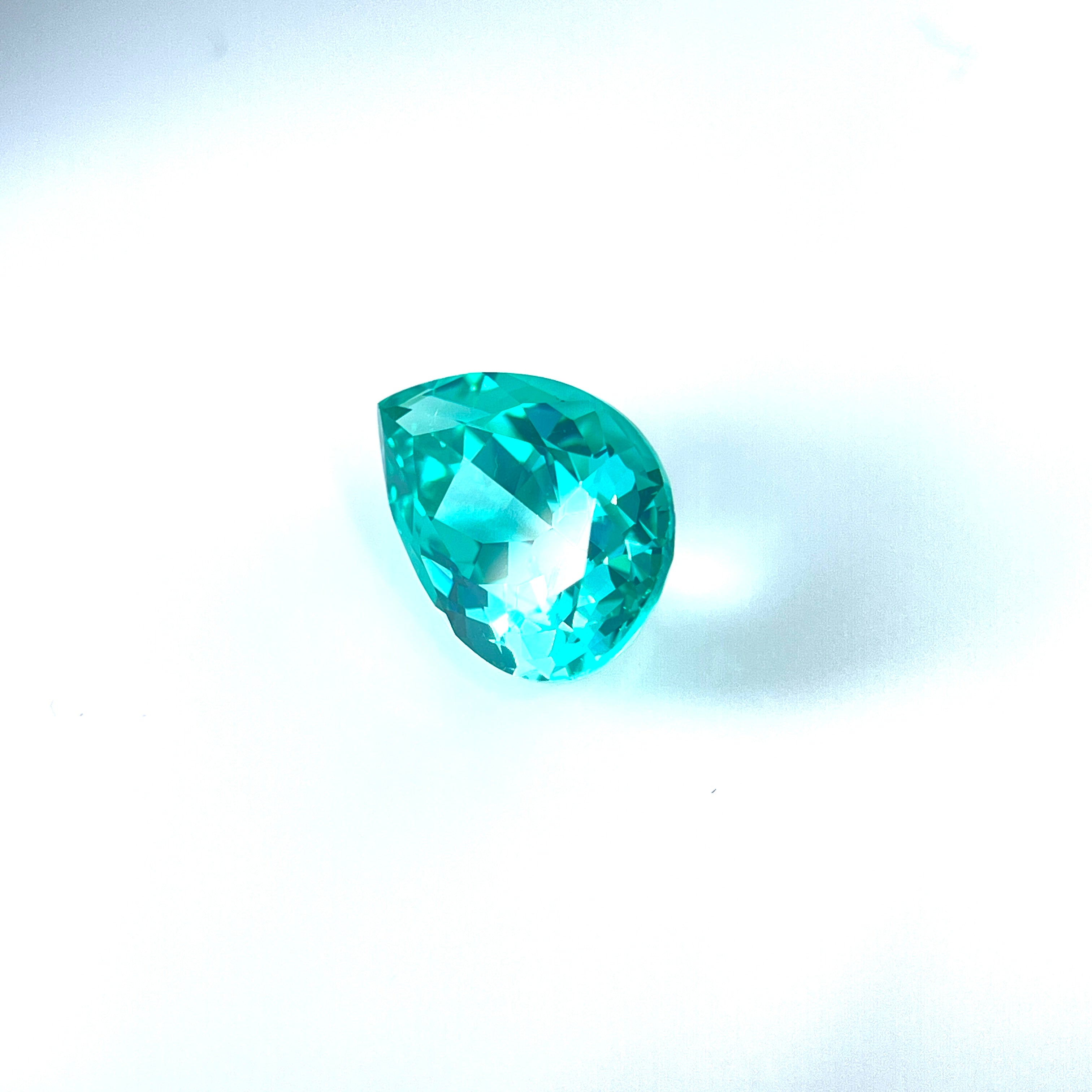 ~12ct Paraiba Sapphire | Pear Cut | 11 × 16 mm | Gemdrop® Verified