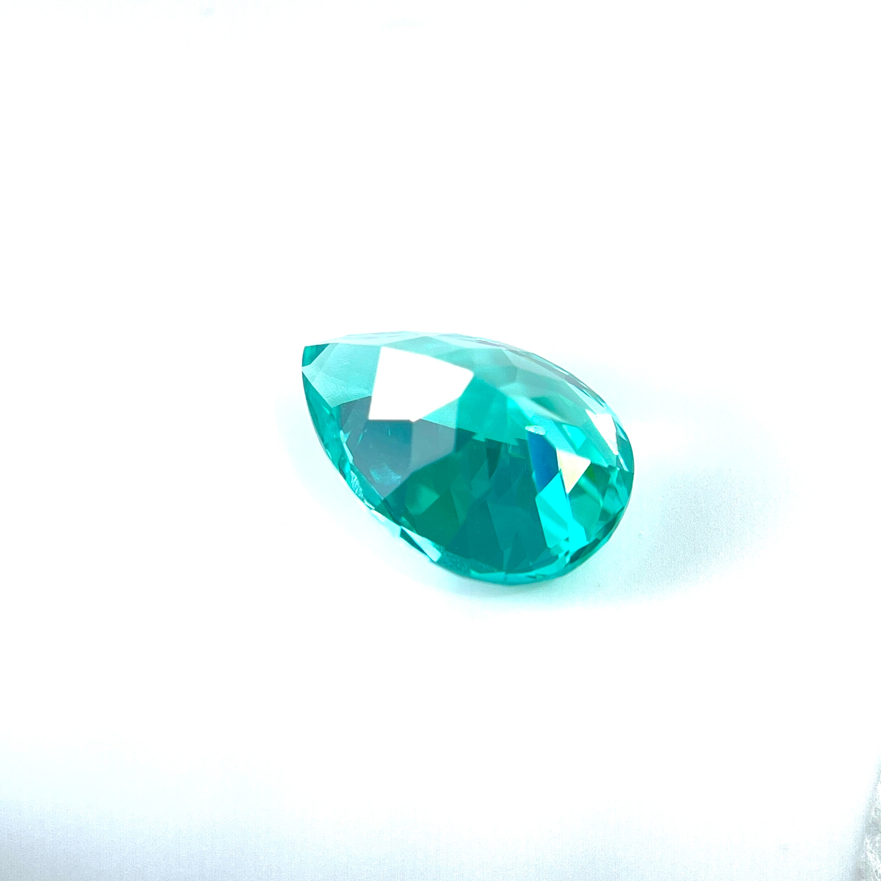 ~12ct Paraiba Sapphire | Pear Cut | 11 × 16 mm | Gemdrop® Verified