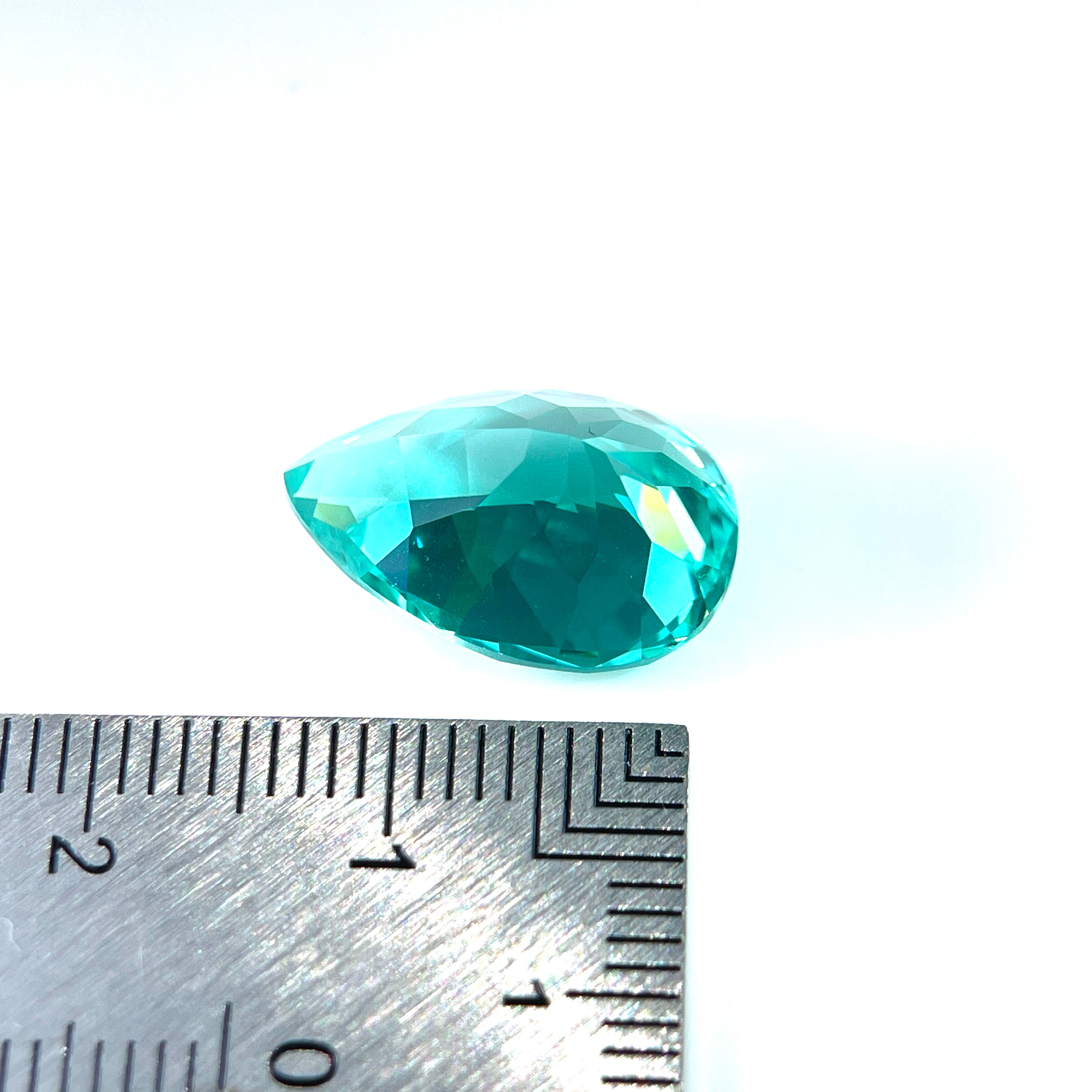 ~12ct Paraiba Sapphire | Pear Cut | 11 × 16 mm | Gemdrop® Verified