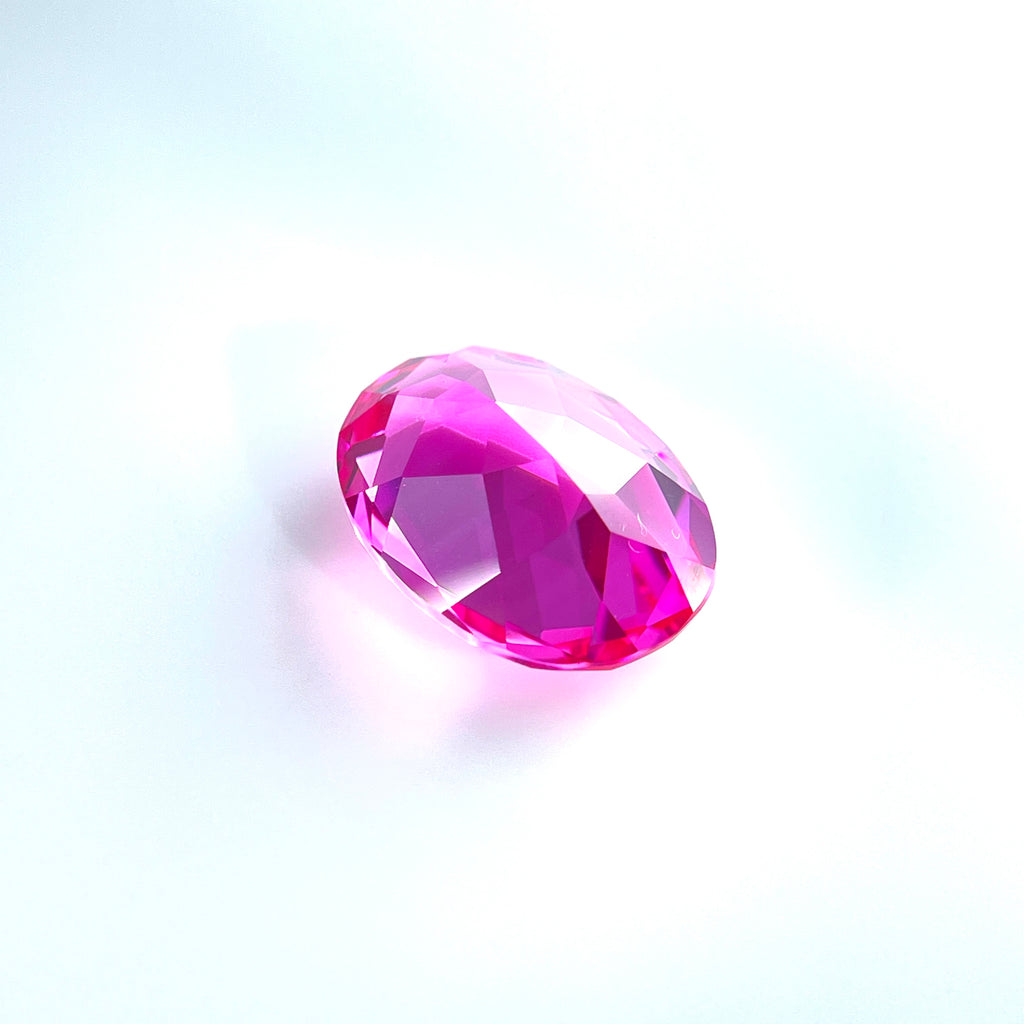 ~16ct Hot Pink Sapphire | Oval Cut | 13 × 18 mm | Gemdrop® Verified