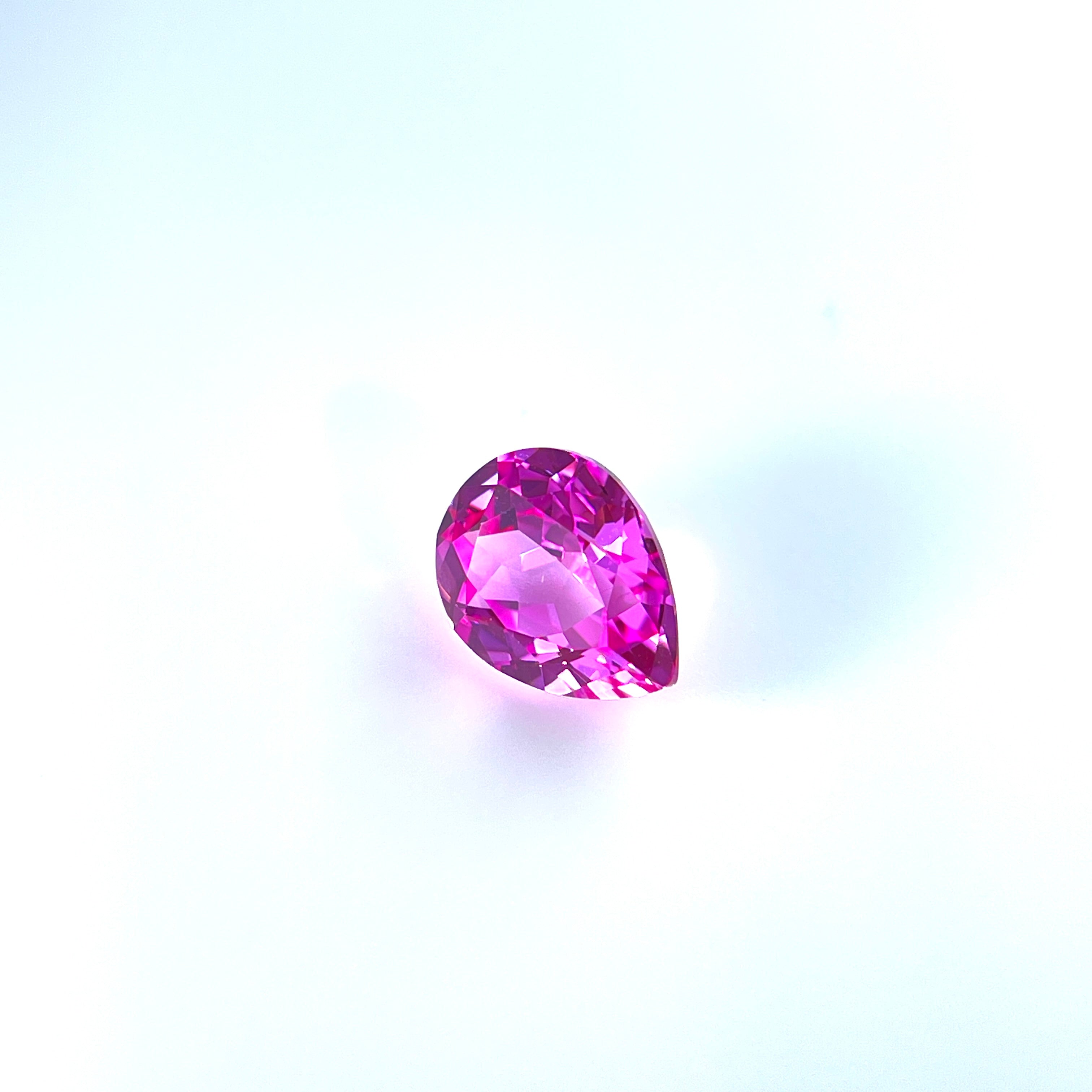 ~3ct Pink Sapphire | Drop Cut | 8 × 10 mm | Gemdrop® Verified