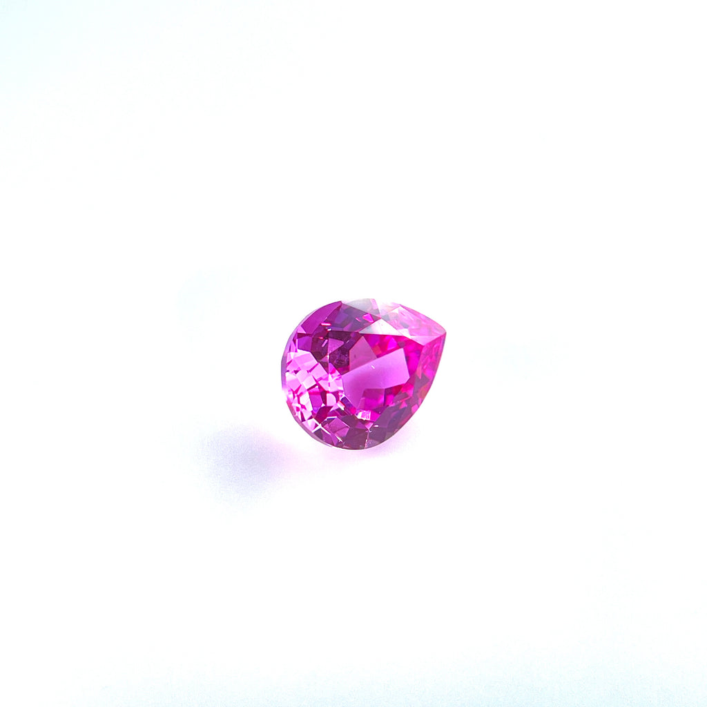 ~3ct Pink Sapphire | Drop Cut | 8 × 10 mm | Gemdrop® Verified