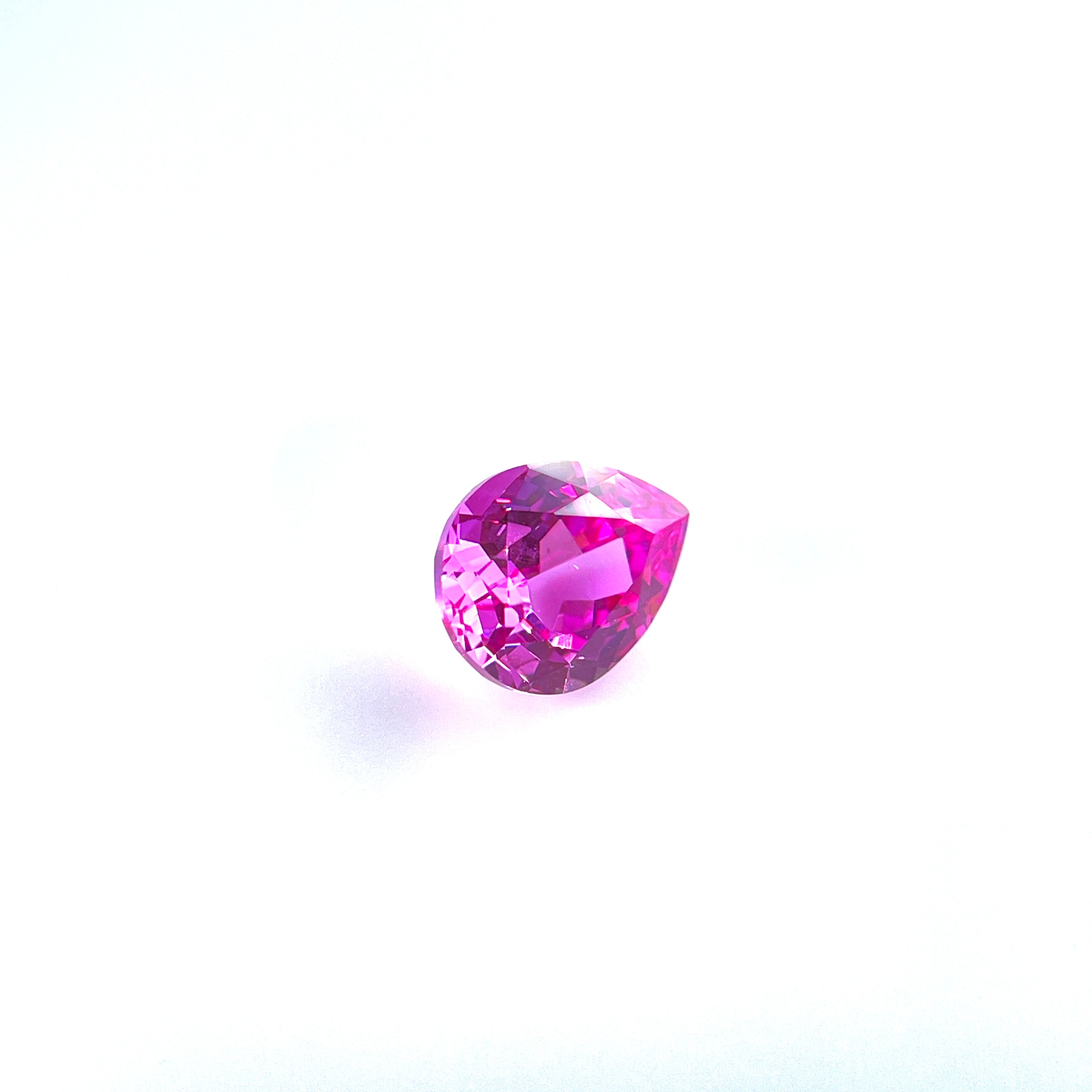 ~3ct Pink Sapphire | Drop Cut | 8 × 10 mm | Gemdrop® Verified
