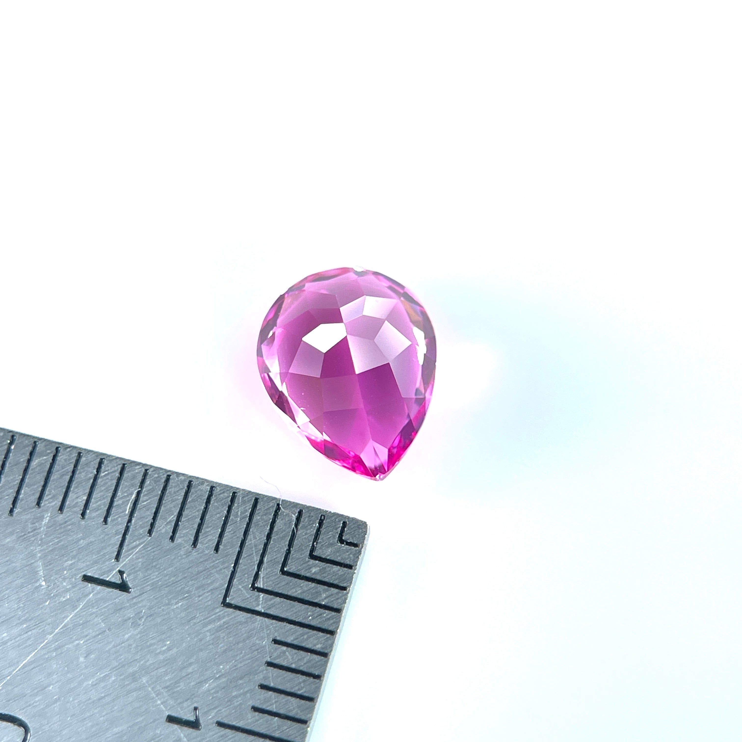 ~3ct Pink Sapphire | Drop Cut | 8 × 10 mm | Gemdrop® Verified