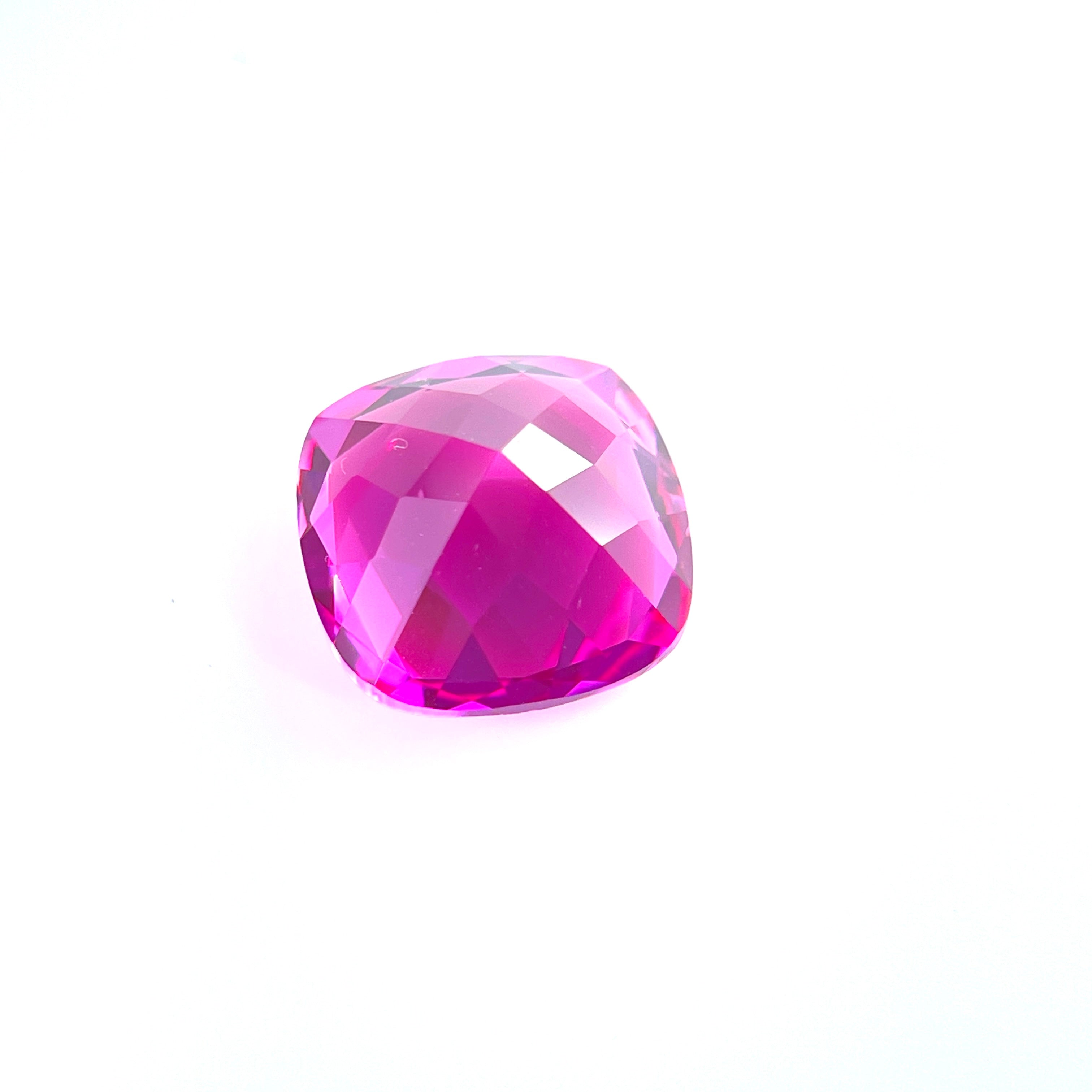 ~9ct Hot Pink Sapphire | Cushion Cut | 12 × 12 mm | Gemdrop® Verified