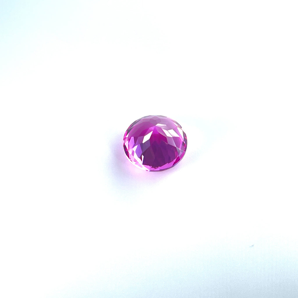 ~2.5ct Pink Sapphire | Round Cut | 8 mm | Gemdrop® Verified