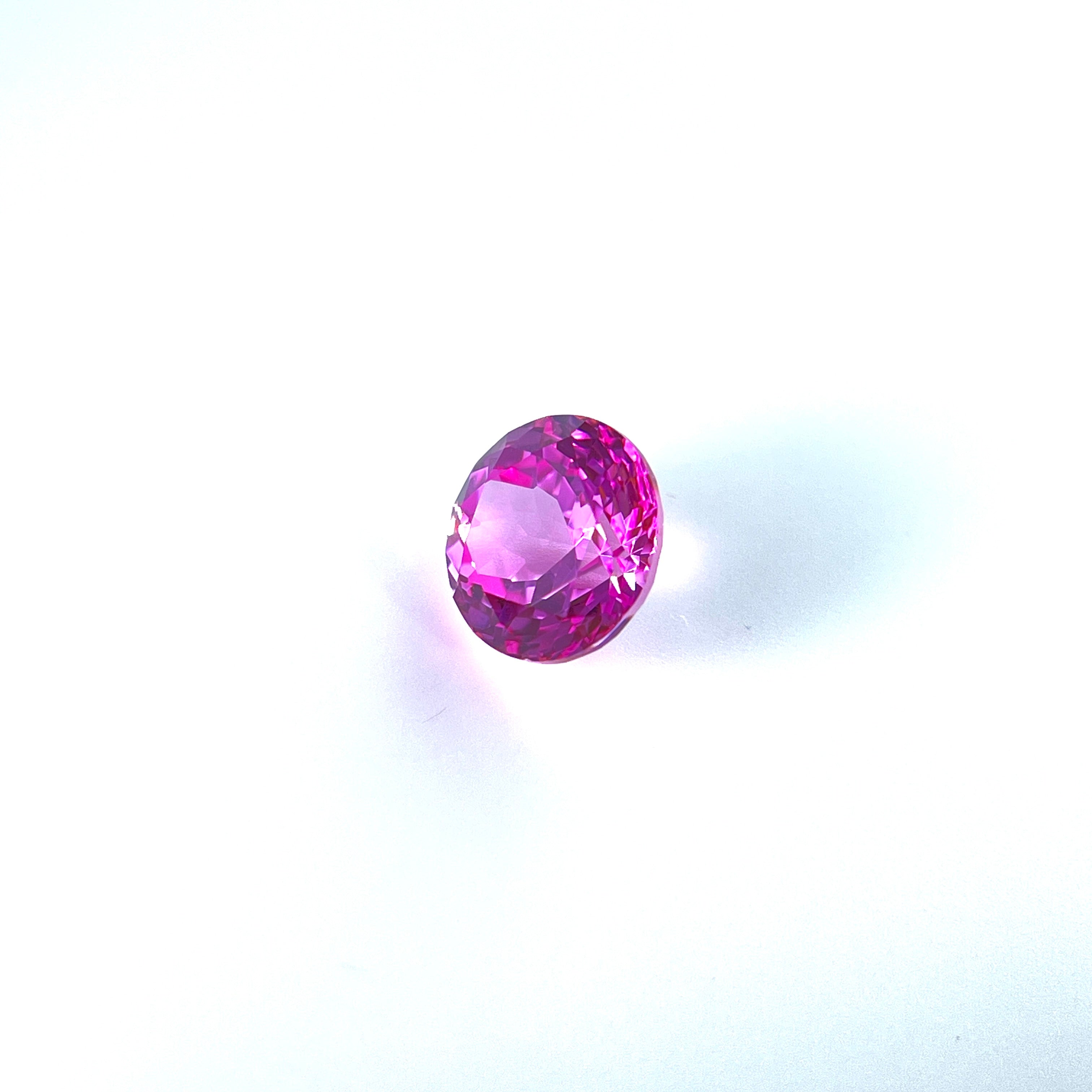 ~2.5ct Pink Sapphire | Round Cut | 8 mm | Gemdrop® Verified