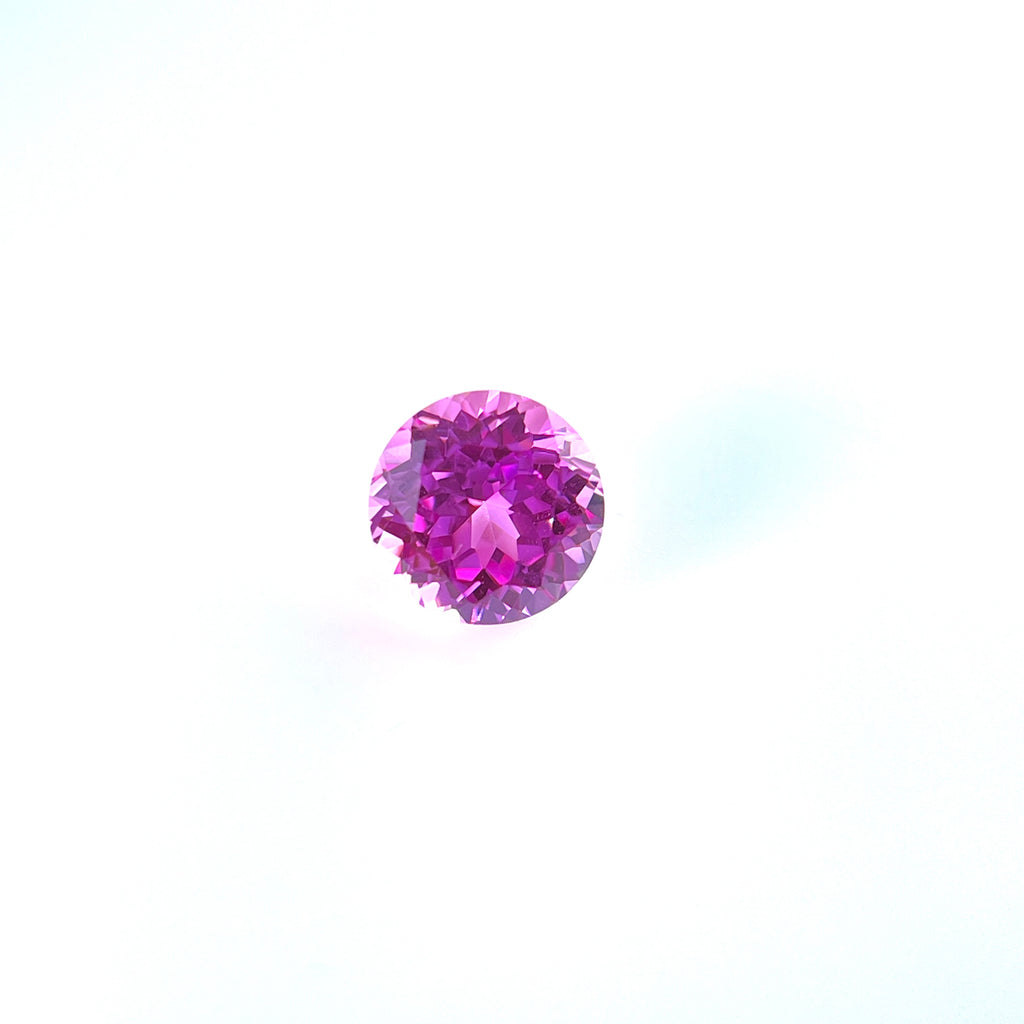 ~2.5ct Pink Sapphire | Round Cut | 8 mm | Gemdrop® Verified