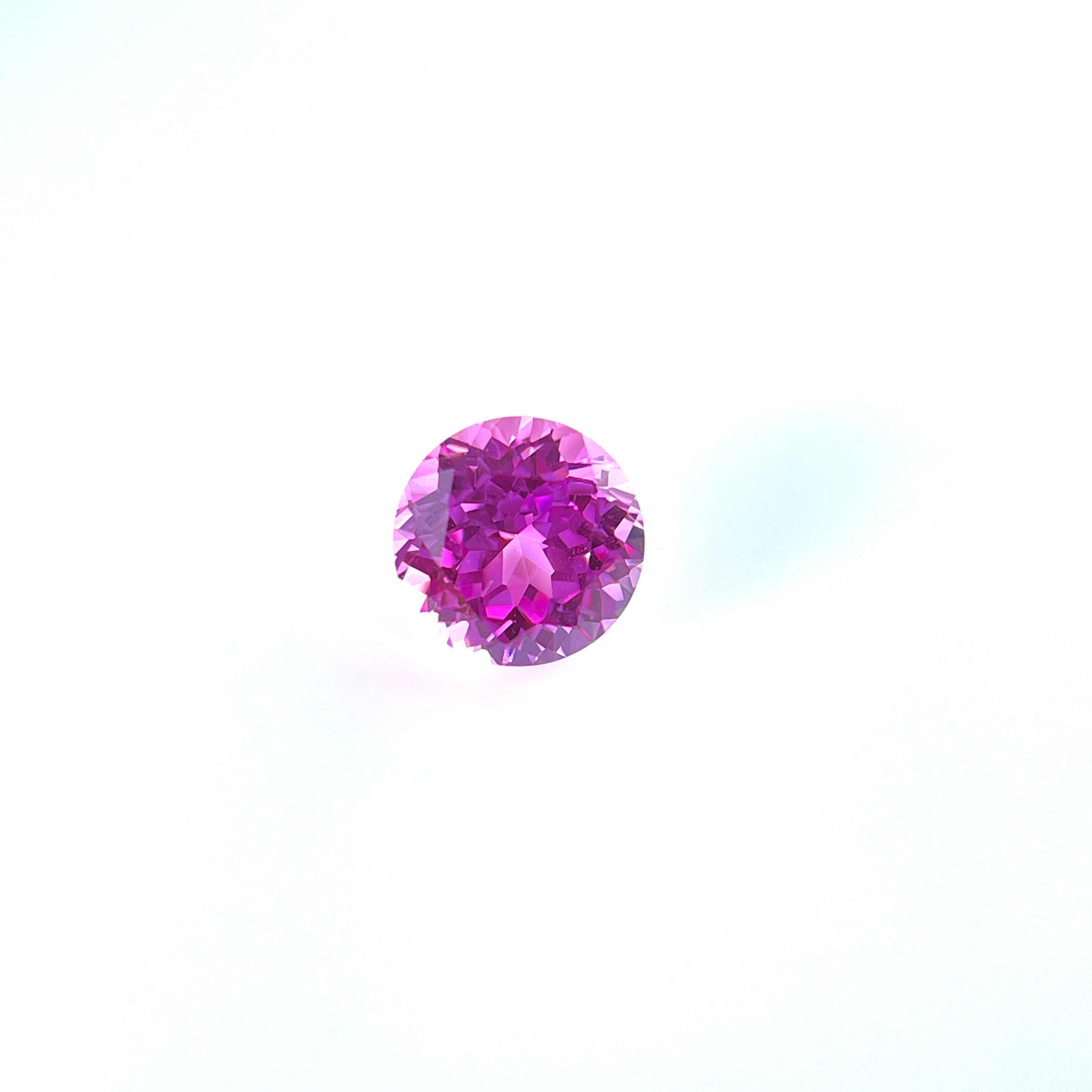 ~2.5ct Pink Sapphire | Round Cut | 8 mm | Gemdrop® Verified