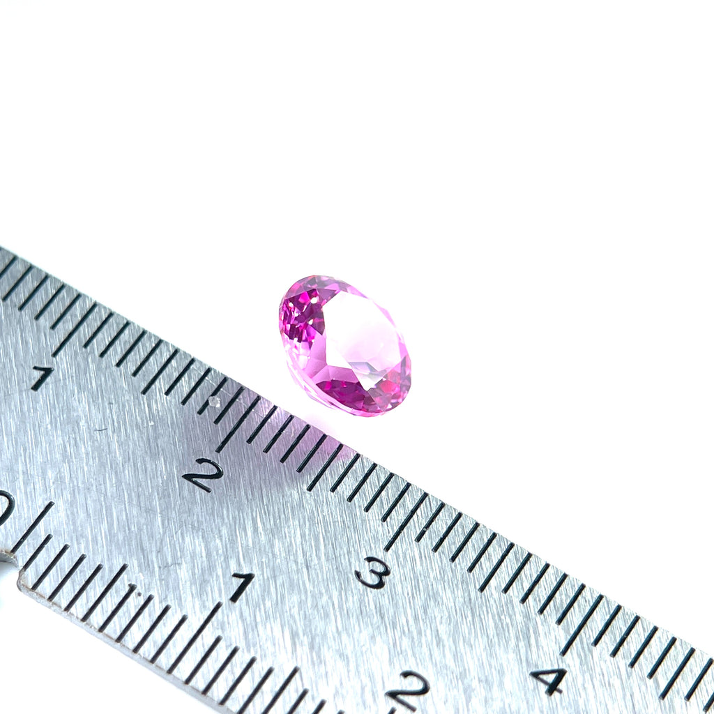 ~2.5ct Pink Sapphire | Round Cut | 8 mm | Gemdrop® Verified