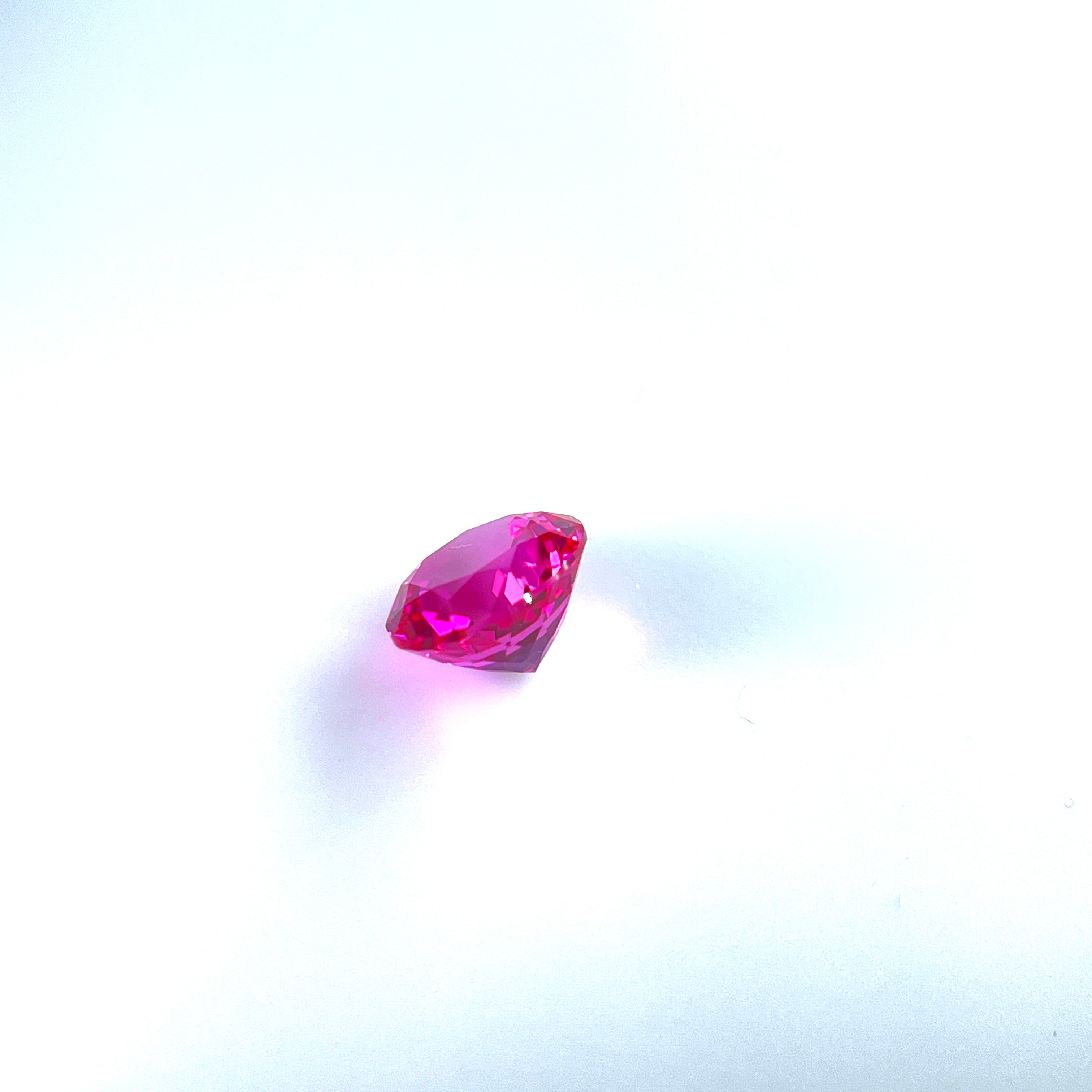 ~2.5ct Hot Pink Sapphire | Round Cut | 8 mm | Gemdrop® Verified