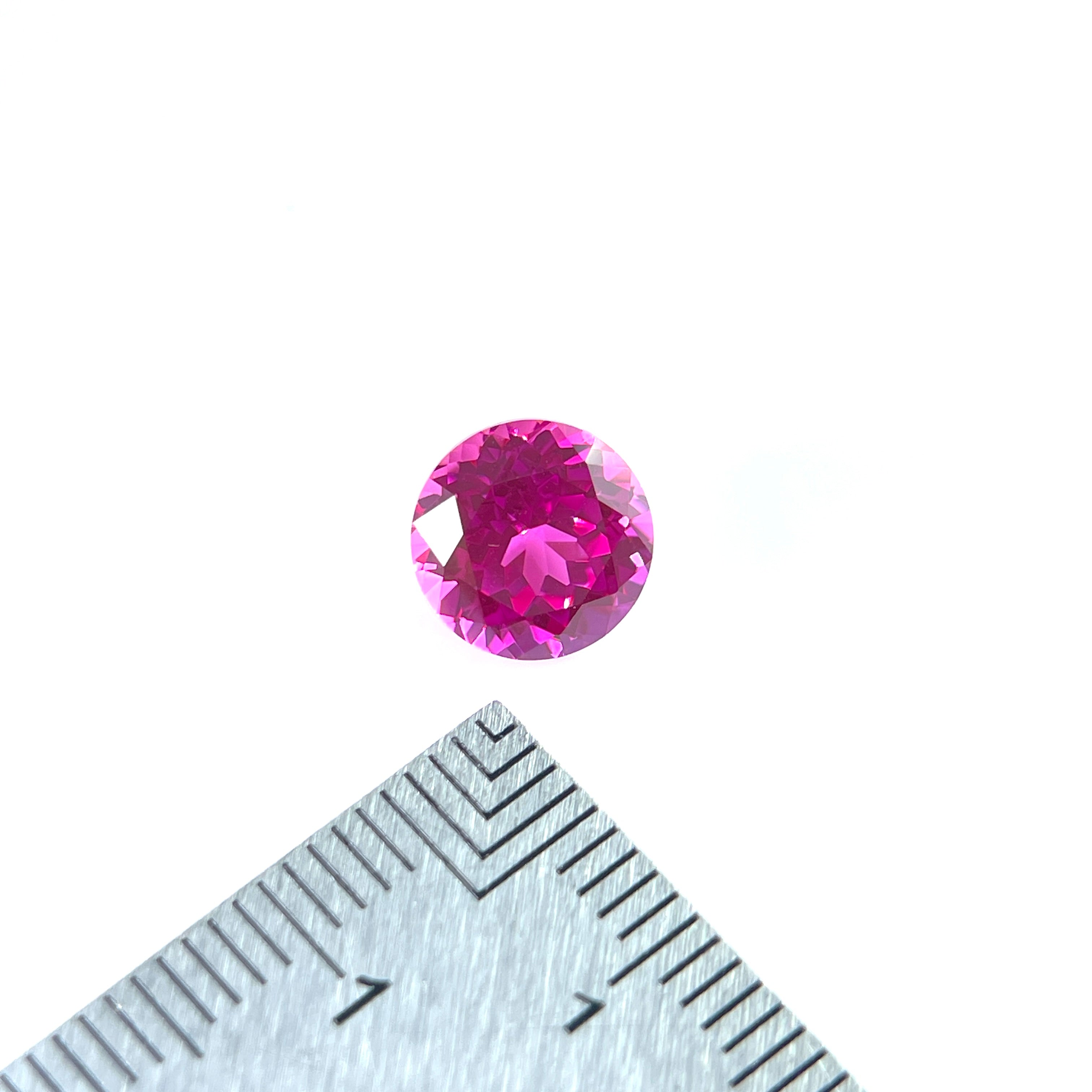 ~2.5ct Hot Pink Sapphire | Round Cut | 8 mm | Gemdrop® Verified