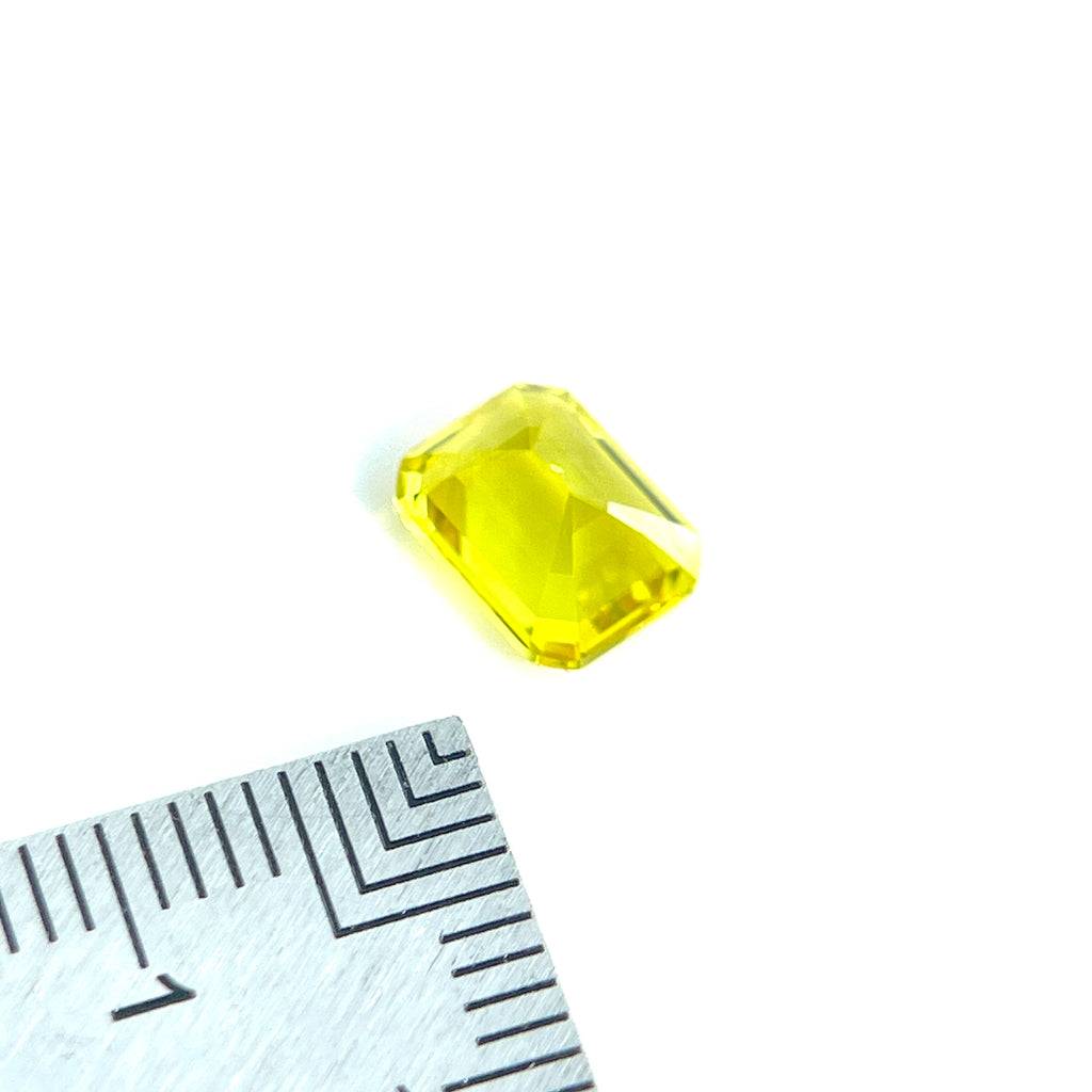 ~1.8ct Canary Yellow Sapphire | Emerald Cut | 6 × 8 mm | Gemdrop® Verified