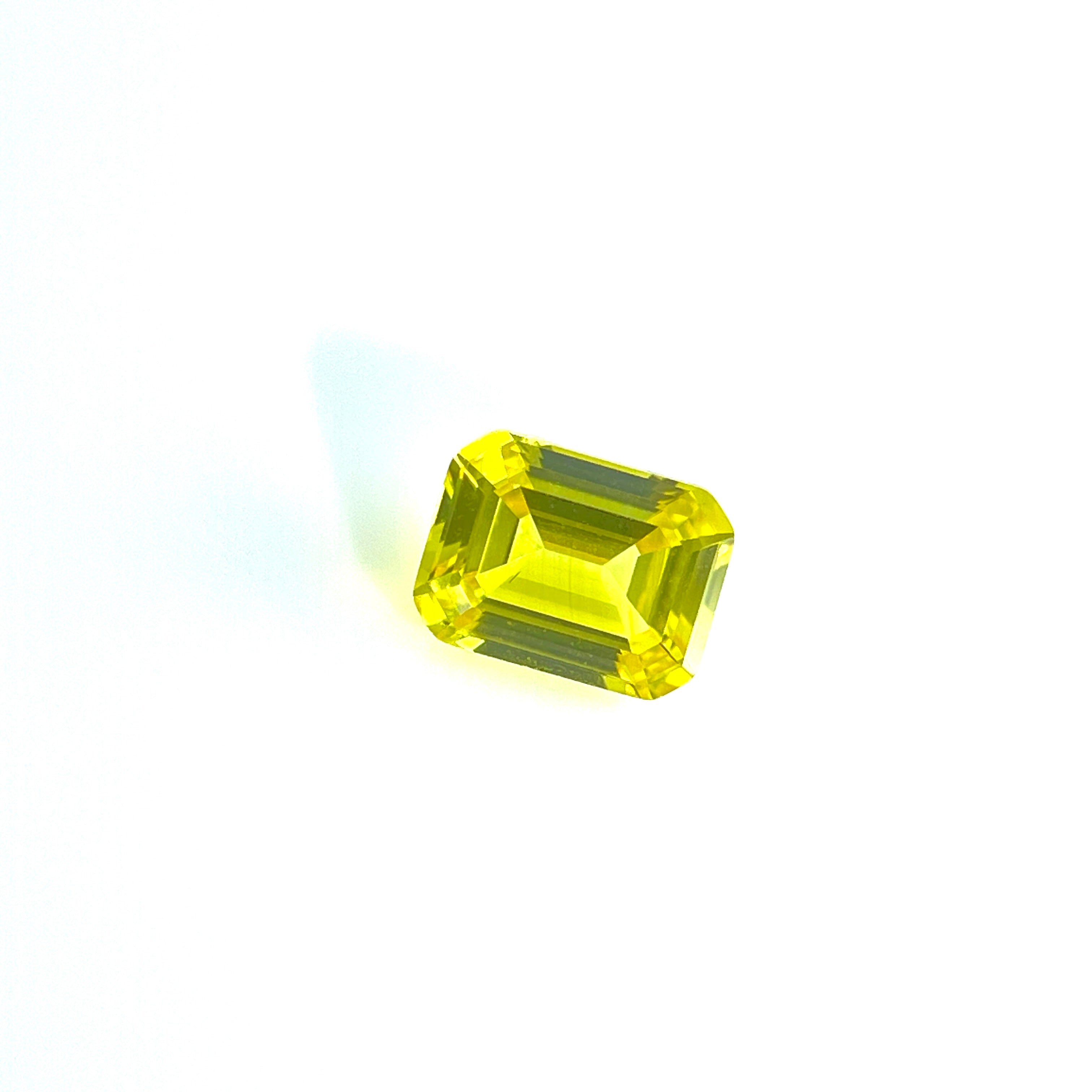 ~1.8ct Canary Yellow Sapphire | Emerald Cut | 6 × 8 mm | Gemdrop® Verified