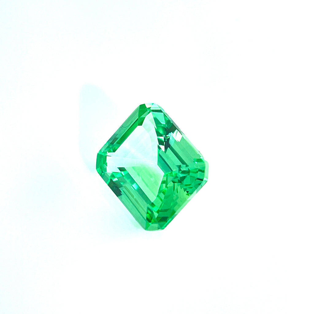 ~7ct Mint Green Sapphire | Emerald Cut | 10 × 12 mm | Gemdrop® Verified