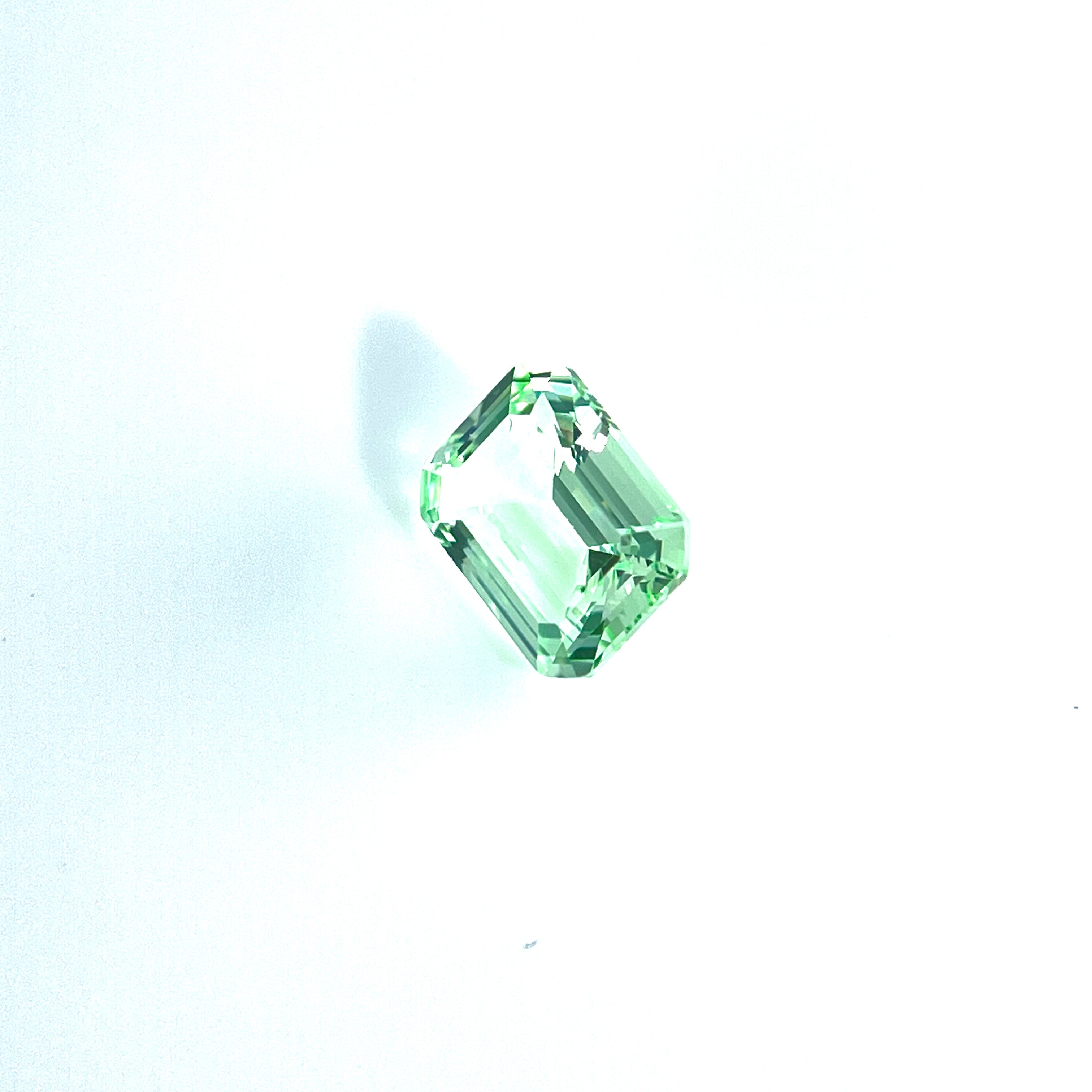 ~1.9ct Mint Green Sapphire | Emerald Cut | 6 × 8 mm | Gemdrop® Verified