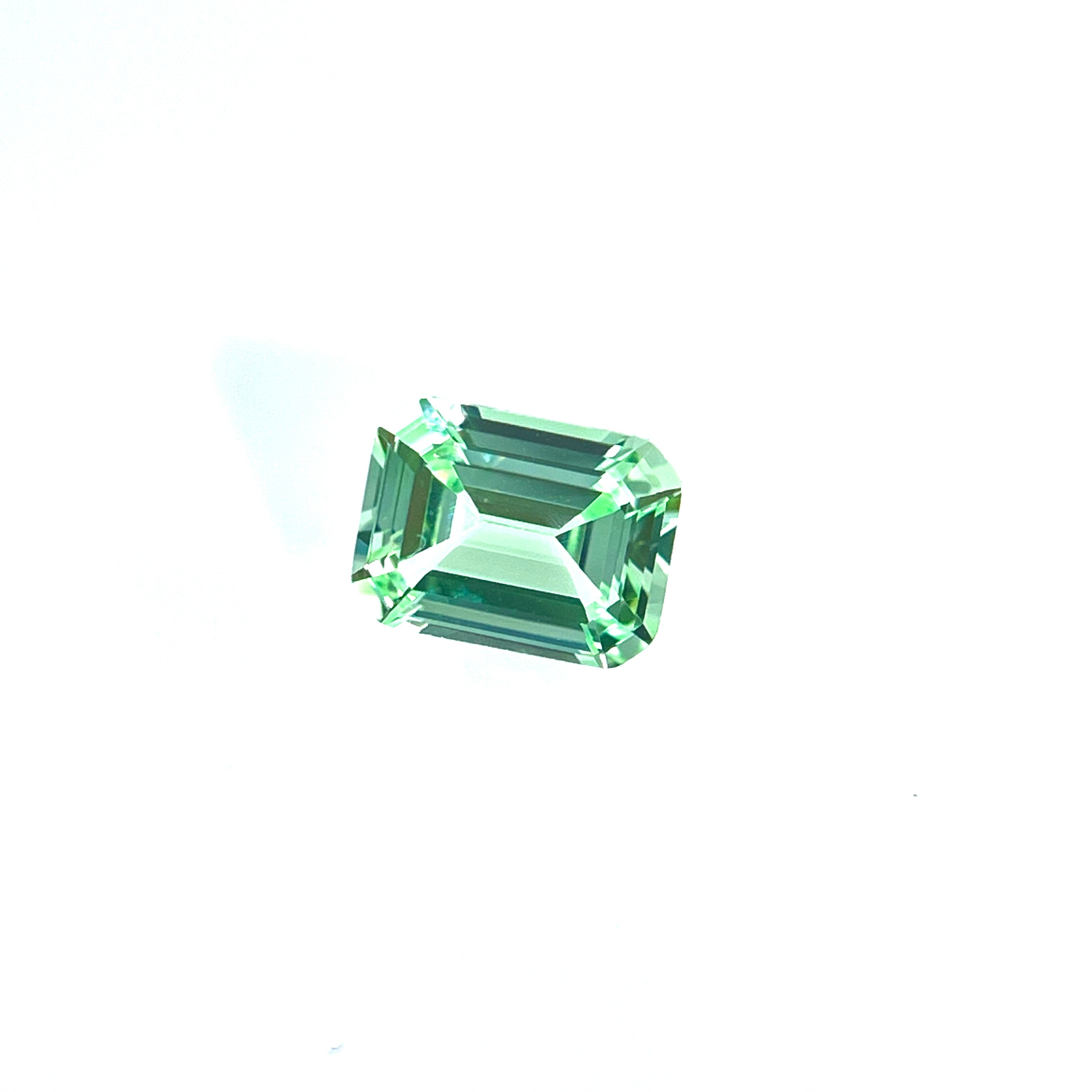 ~1.9ct Mint Green Sapphire | Emerald Cut | 6 × 8 mm | Gemdrop® Verified