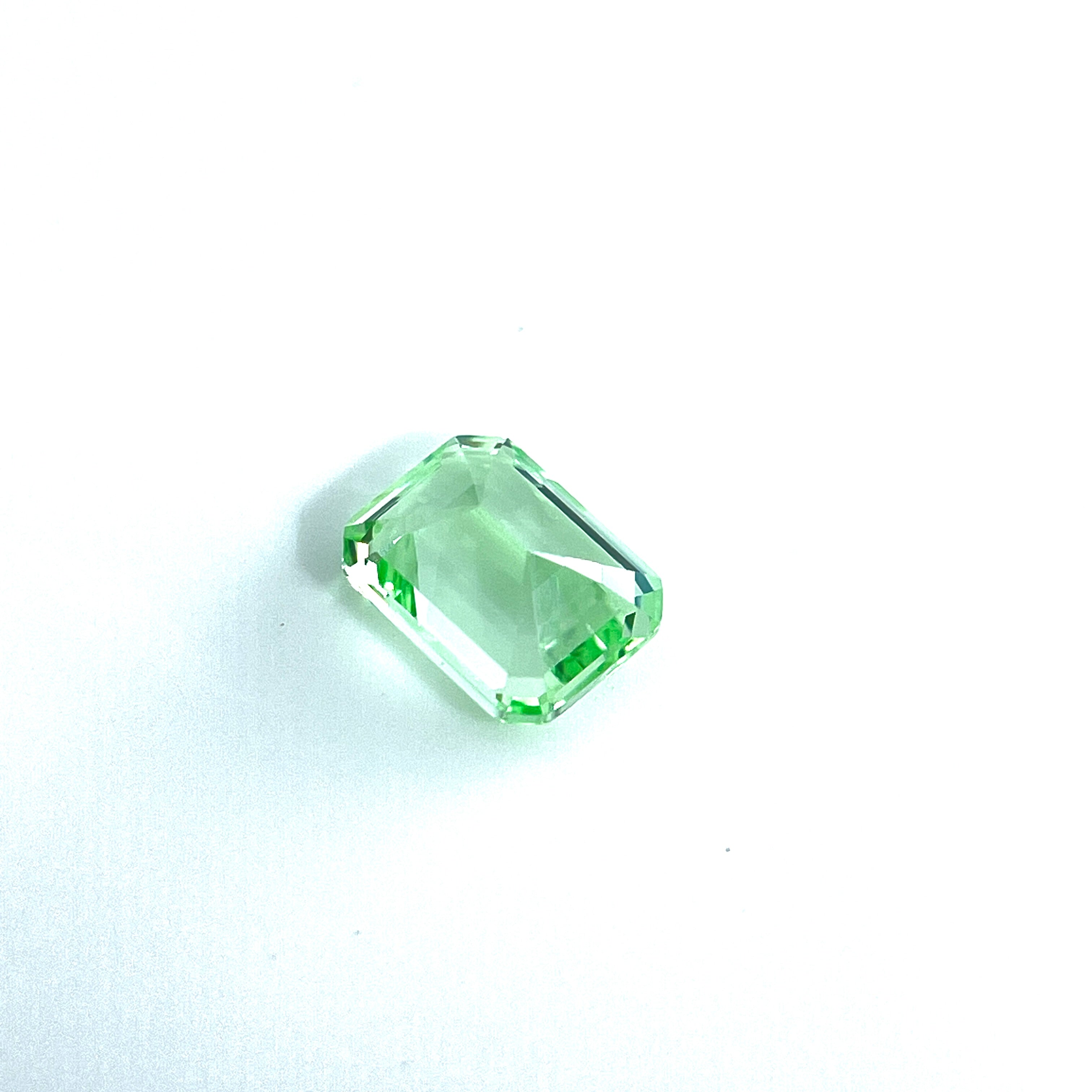 ~1.9ct Mint Green Sapphire | Emerald Cut | 6 × 8 mm | Gemdrop® Verified