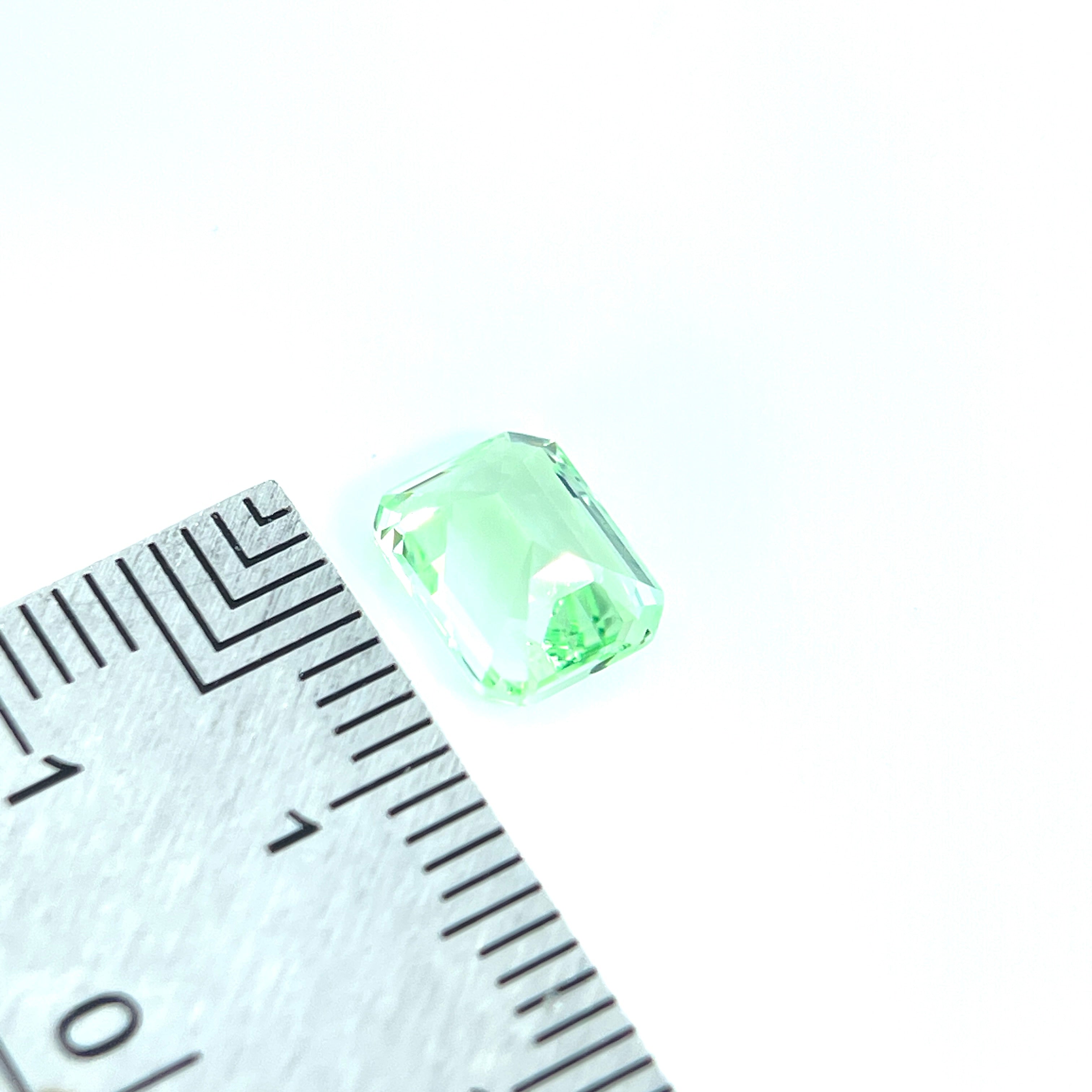 ~1.9ct Mint Green Sapphire | Emerald Cut | 6 × 8 mm | Gemdrop® Verified