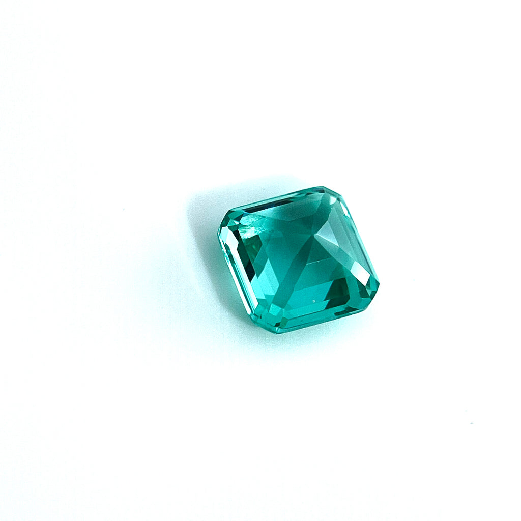 ~3.5ct Paraiba Sapphire | Asscher Cut | 8 × 8 mm | Gemdrop® Verified
