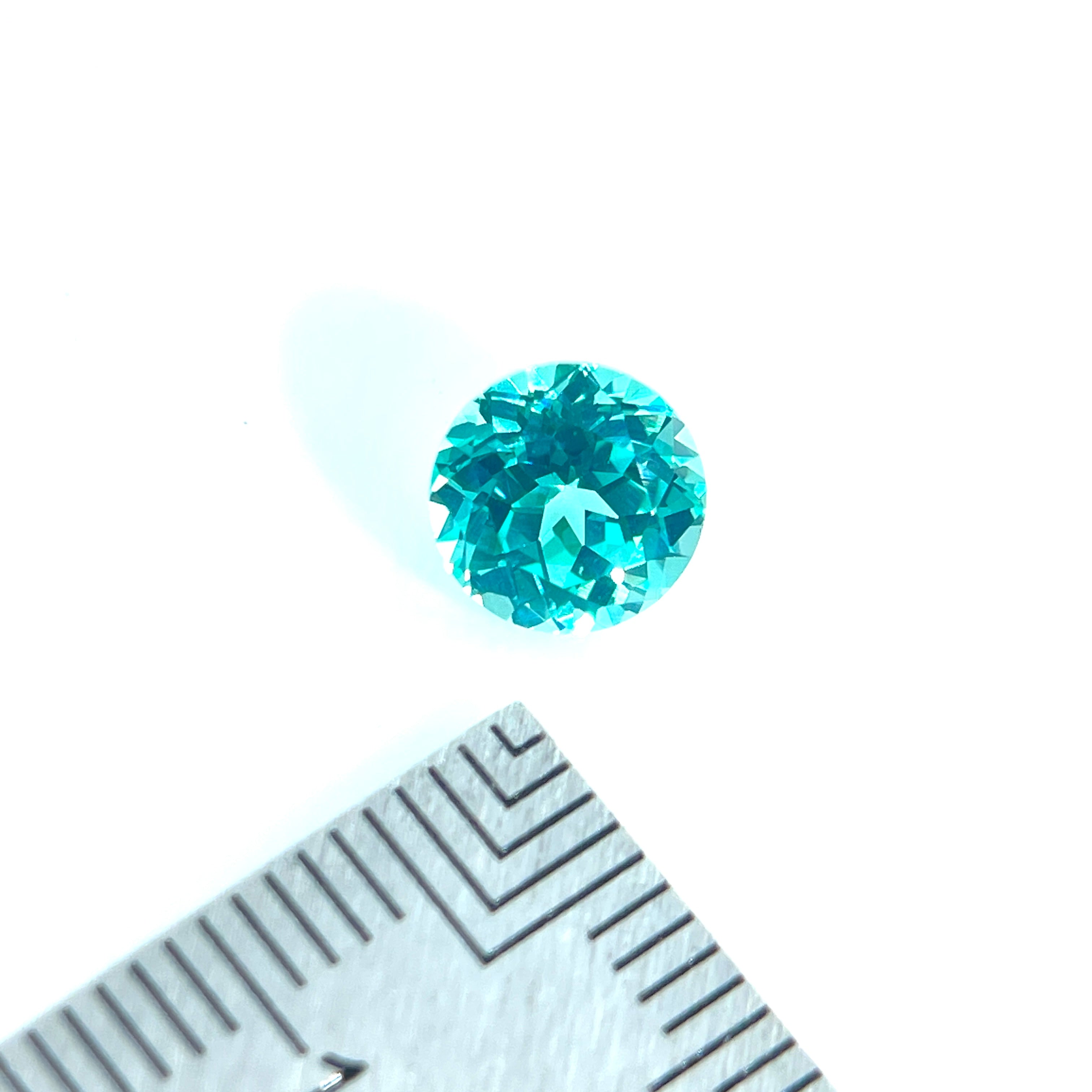 ~2ct Paraiba Sapphire | Round Cut | 7 mm | Gemdrop® Verified