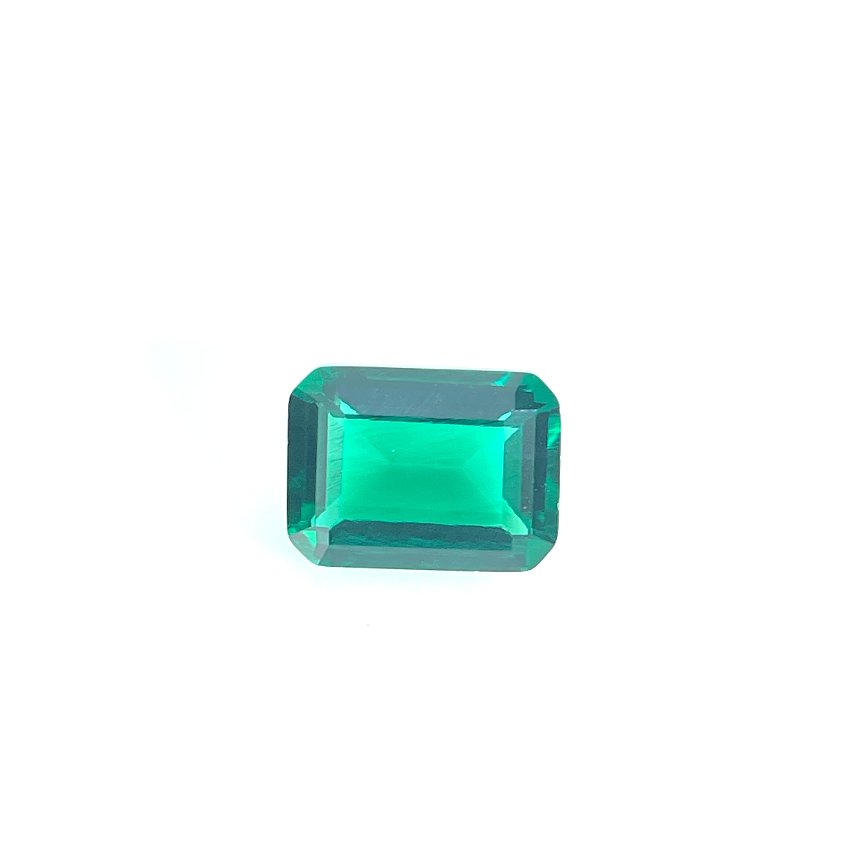 ~1.2ct Zambia Green Hydrothermal Emerald [Beryl] | Emerald Cut | 6 × 8 mm | Gemdrop® Verified