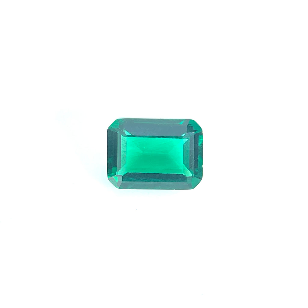 ~1.2ct Zambia Green Hydrothermal Emerald [Beryl] | Emerald Cut | 6 × 8 mm | Gemdrop® Verified