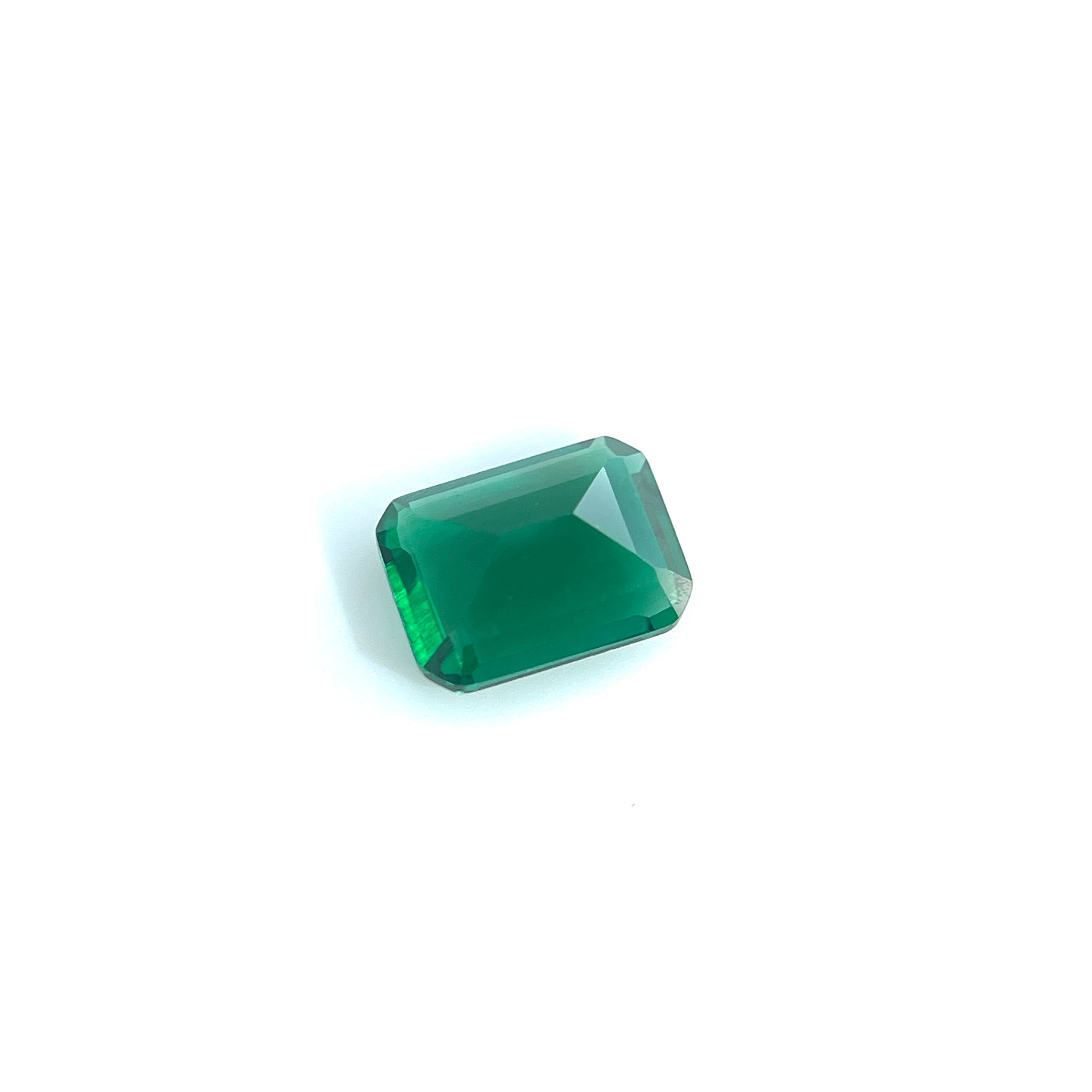 ~1.2ct Zambia Green Hydrothermal Emerald [Beryl] | Emerald Cut | 6 × 8 mm | Gemdrop® Verified