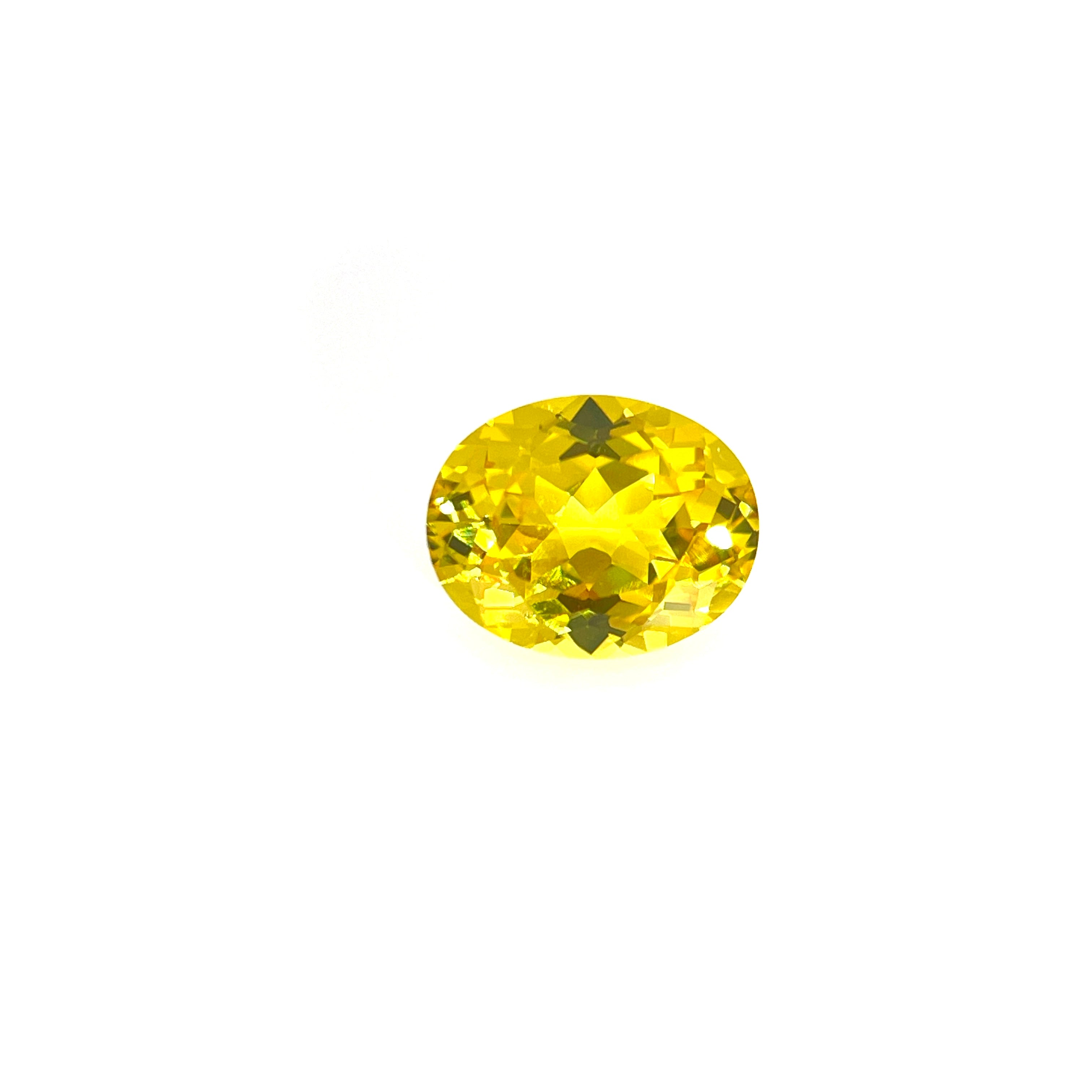 ~3.5ct Yellow Sapphire | Oval Cut | 8 × 10 mm | Gemdrop® Verified