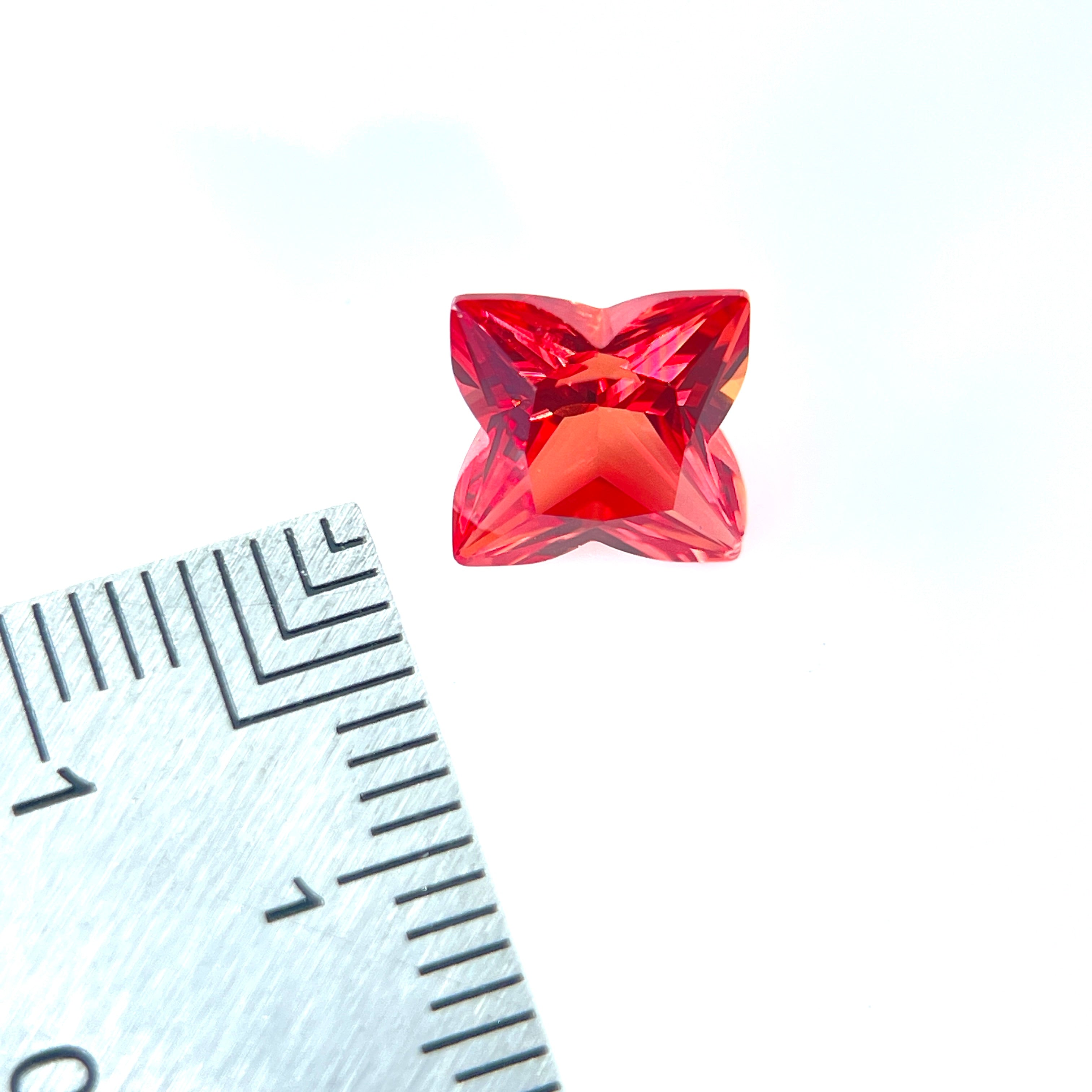 ~3ct Sapphire | Louis Vuitton Monogram Star Fantasy Cut | 8 × 8 mm | Multiple Colours | Gemdrop® Verified