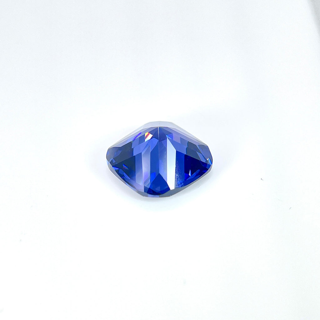 ~12ct Tanzanite Blue Sapphire | Cushion Cut | 12 × 12 mm | Gemdrop® Verified