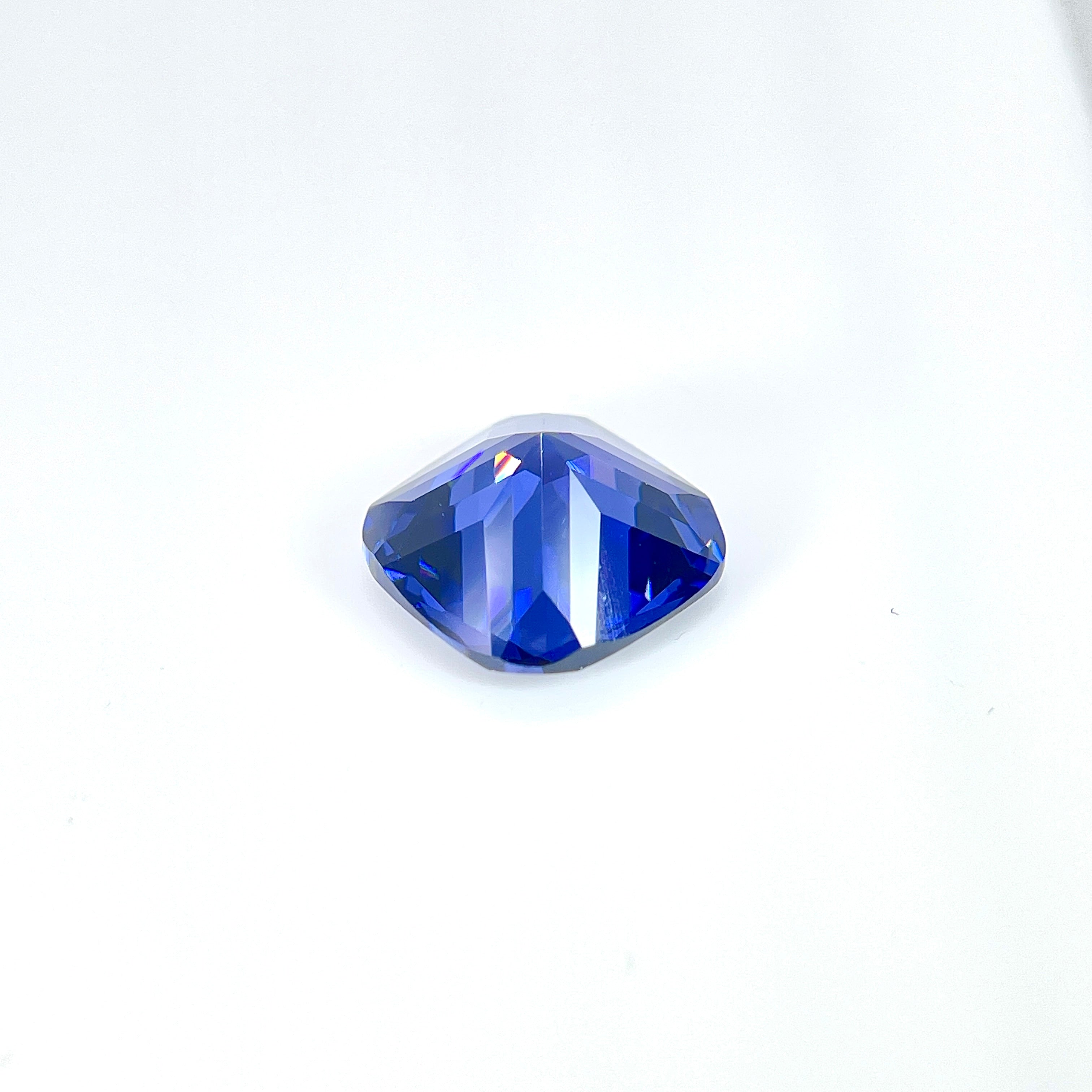 ~12ct Tanzanite Blue Sapphire | Cushion Cut | 12 × 12 mm | Gemdrop® Verified