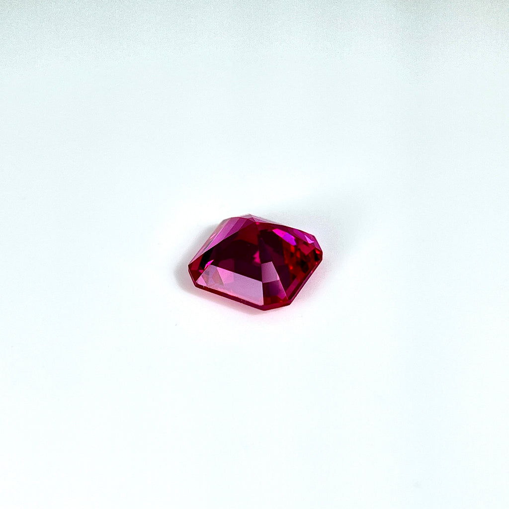 ~4ct Hot Pink Sapphire | Asscher Cut | 9 × 9 mm | Gemdrop® Verified