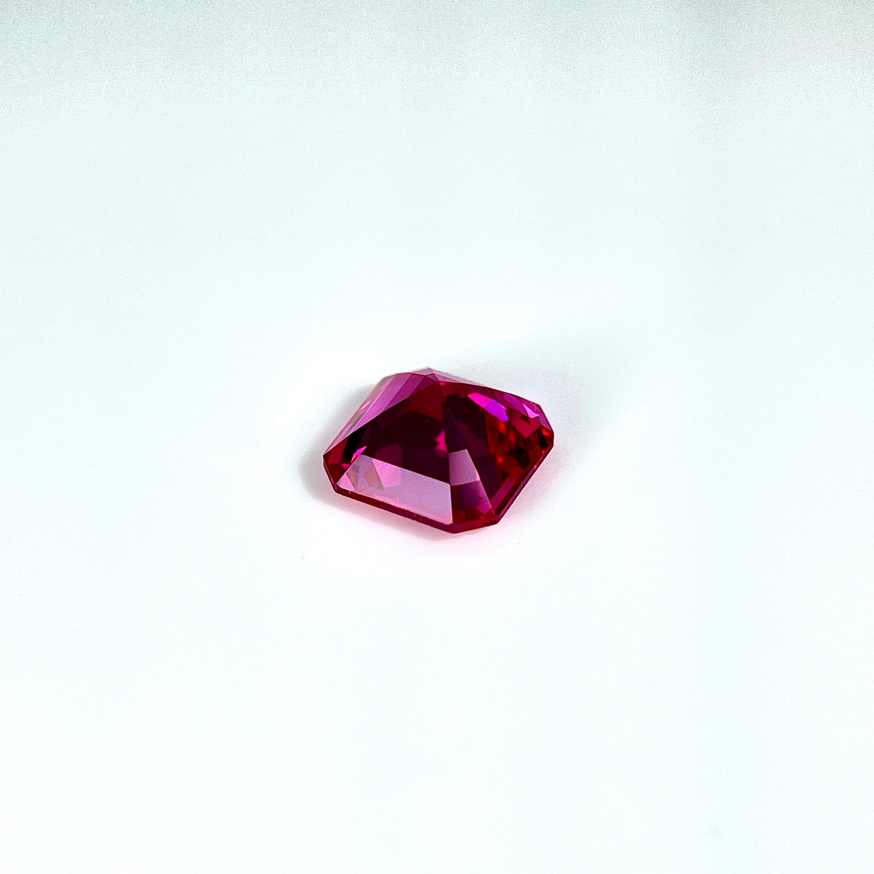 ~4ct Hot Pink Sapphire | Asscher Cut | 9 × 9 mm | Gemdrop® Verified
