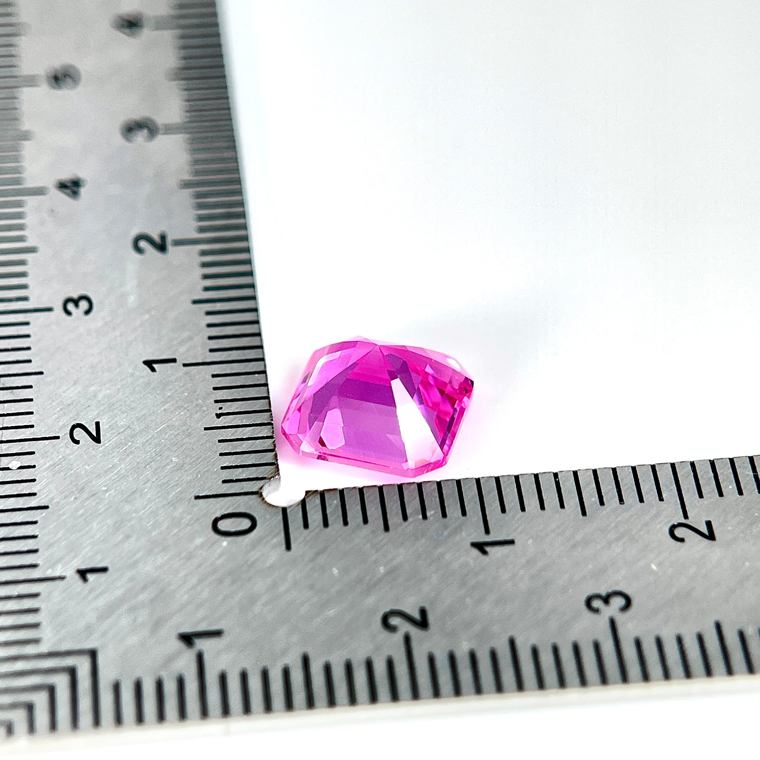 ~4ct Pink Sapphire | Asscher Cut | 9 × 9 mm | Gemdrop® Verified
