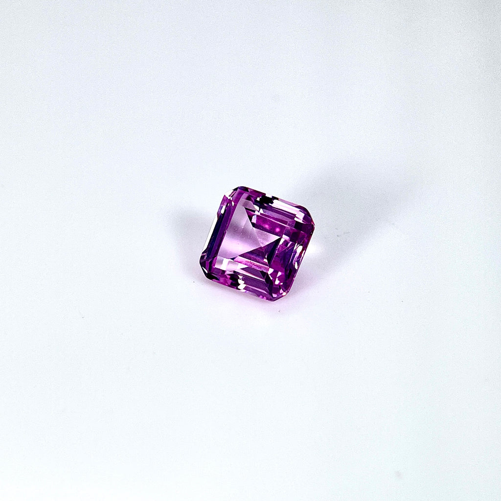 ~3.2ct Morgan Pink Sapphire | Asscher Cut | 8 × 8 mm | Gemdrop® Verified