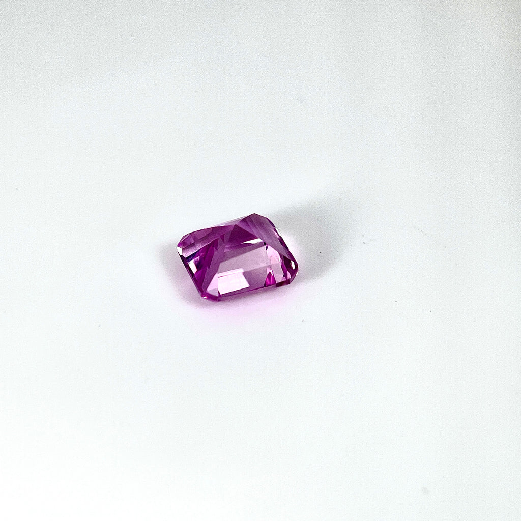 ~3.2ct Morgan Pink Sapphire | Asscher Cut | 8 × 8 mm | Gemdrop® Verified