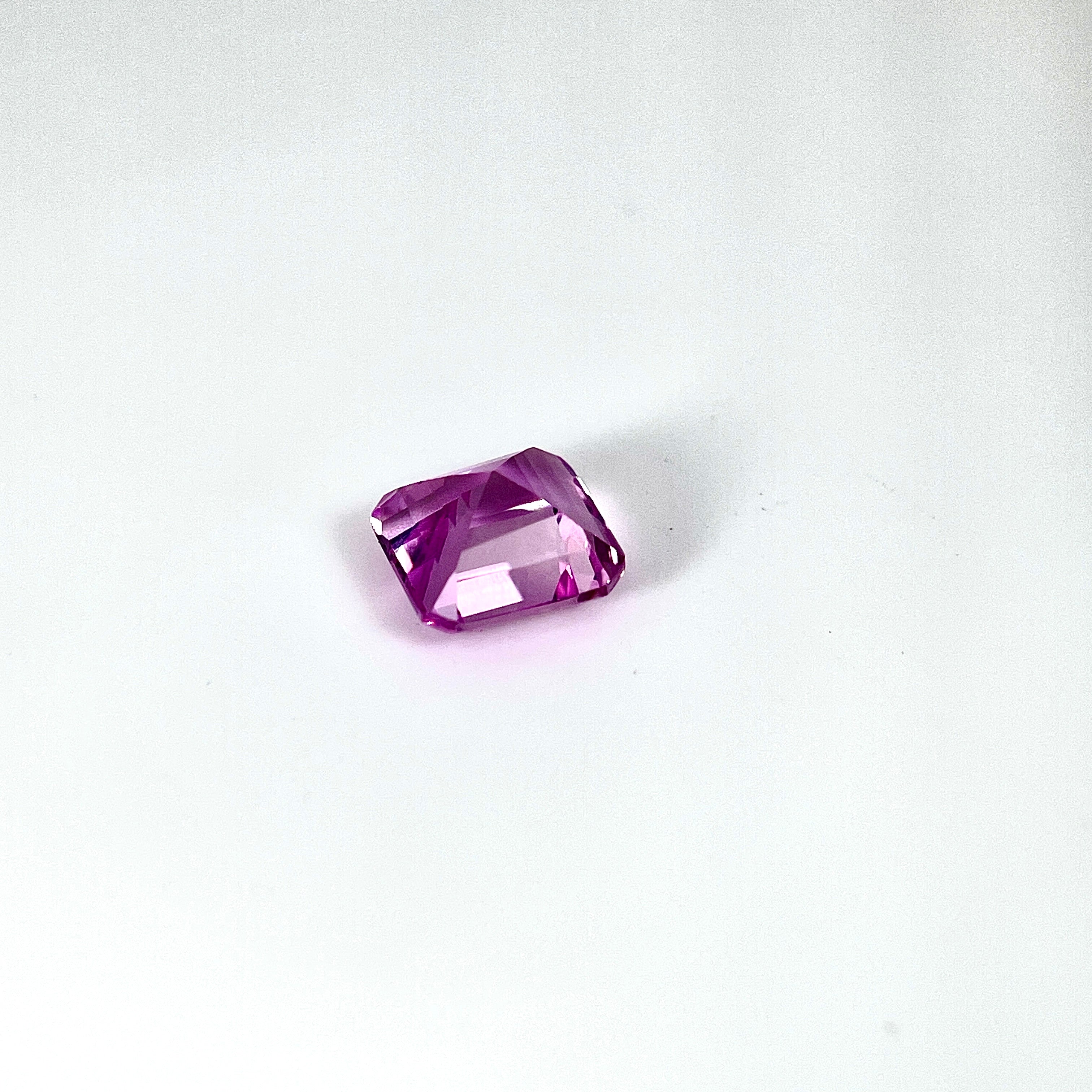 ~3.2ct Morgan Pink Sapphire | Asscher Cut | 8 × 8 mm | Gemdrop® Verified