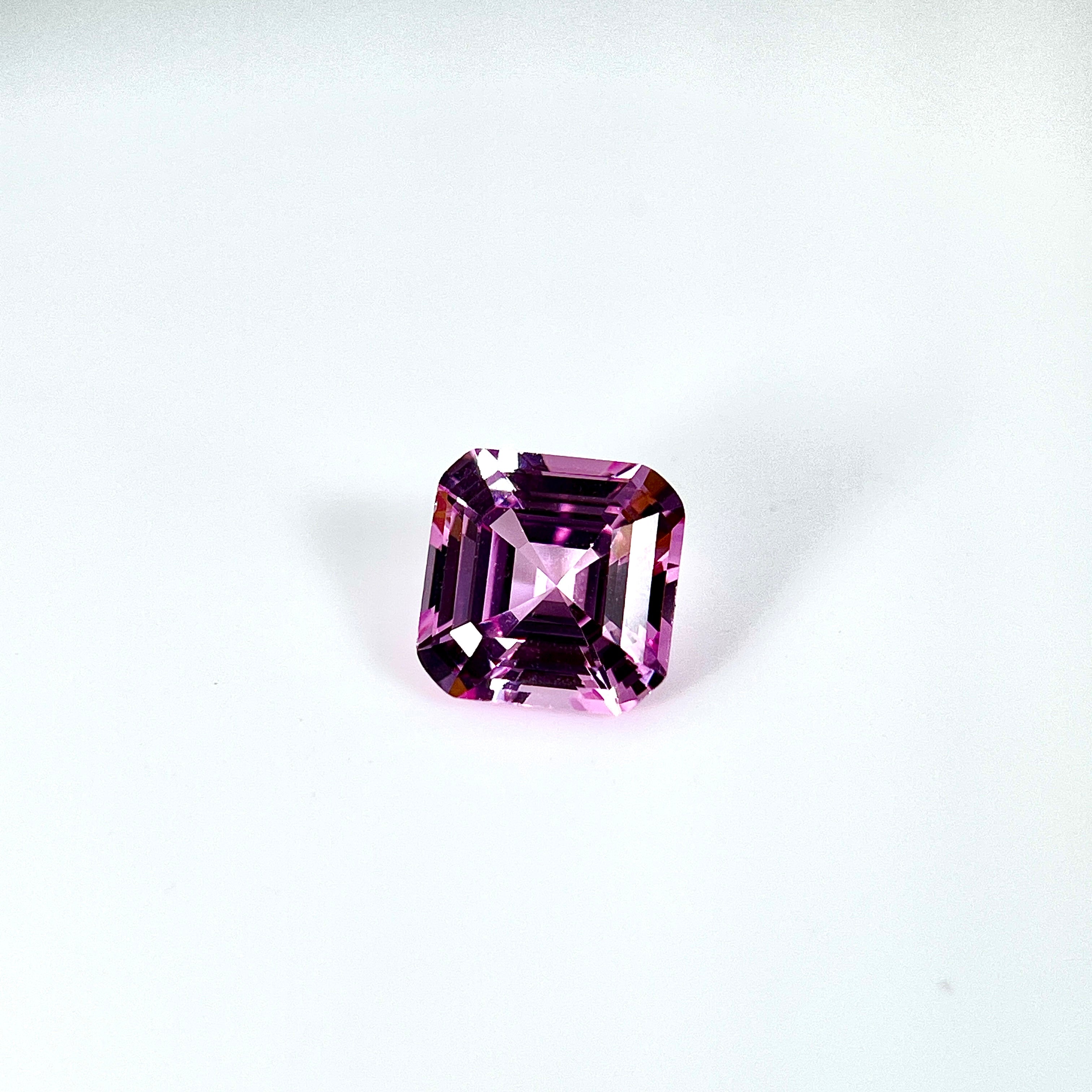 ~4ct Morgan Pink Sapphire | Asscher Cut | 9 × 9 mm | Gemdrop® Verified