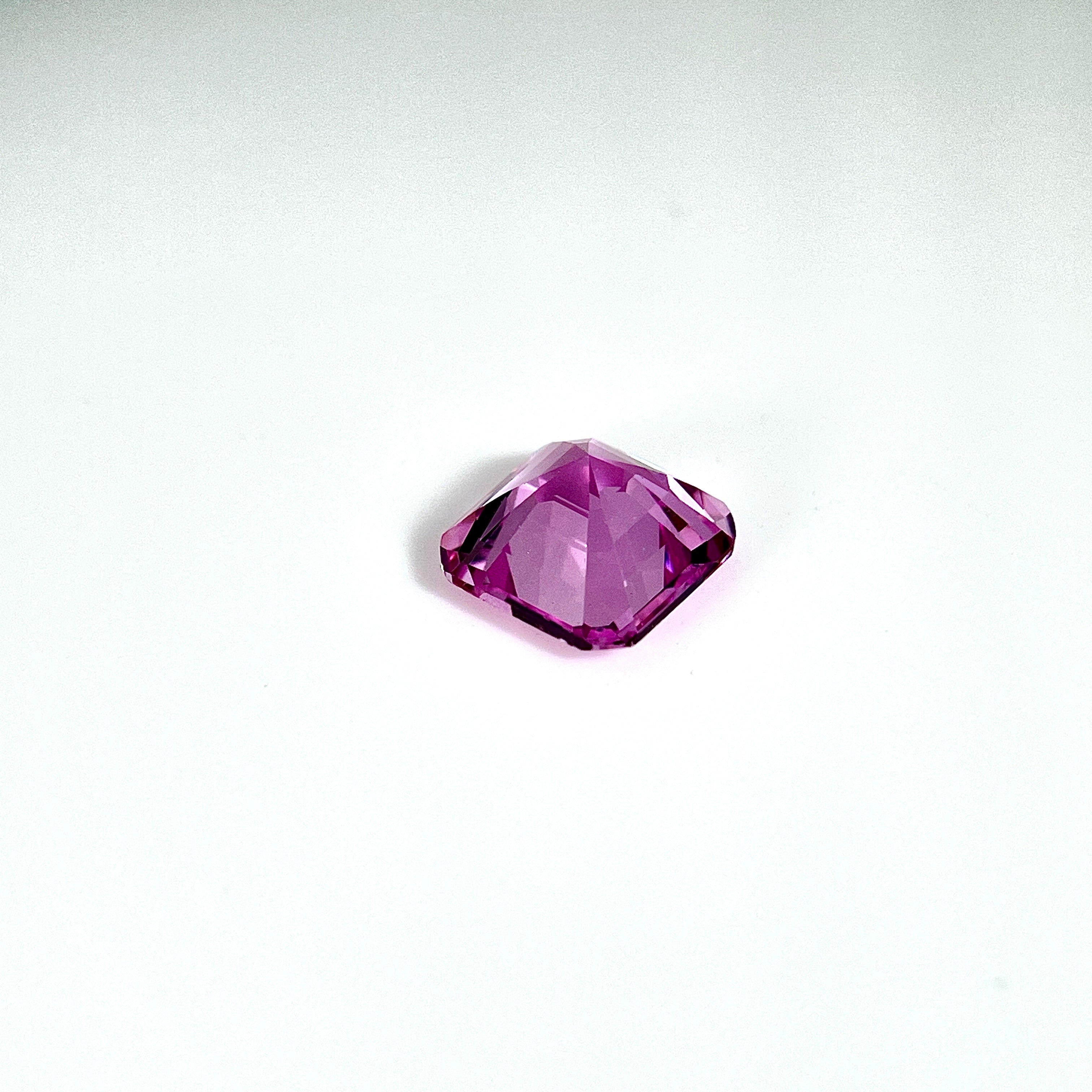 ~4ct Morgan Pink Sapphire | Asscher Cut | 9 × 9 mm | Gemdrop® Verified