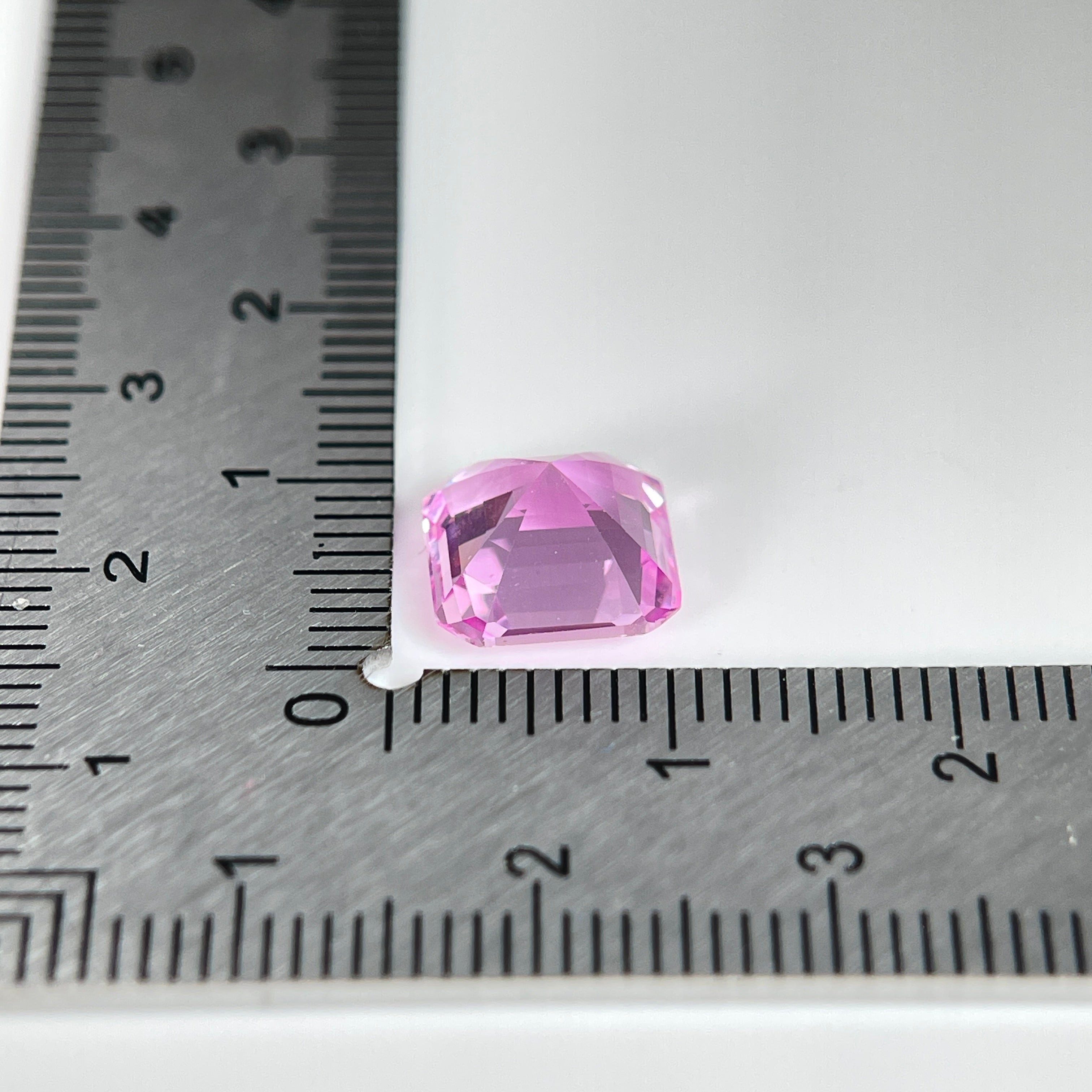 ~4ct Morgan Pink Sapphire | Asscher Cut | 9 × 9 mm | Gemdrop® Verified
