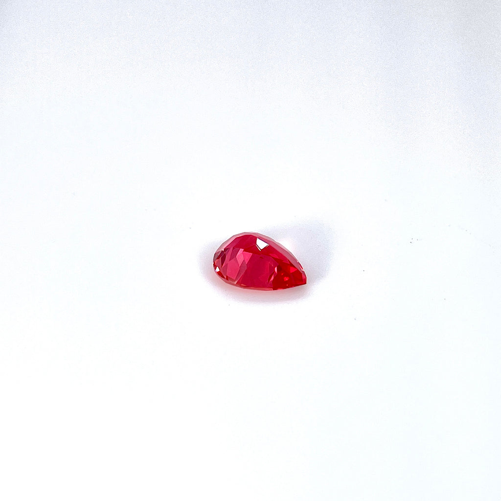 ~1.2ct Sunny Orange Sapphire | Drop Cut | 6 × 8 mm | Gemdrop® Verified